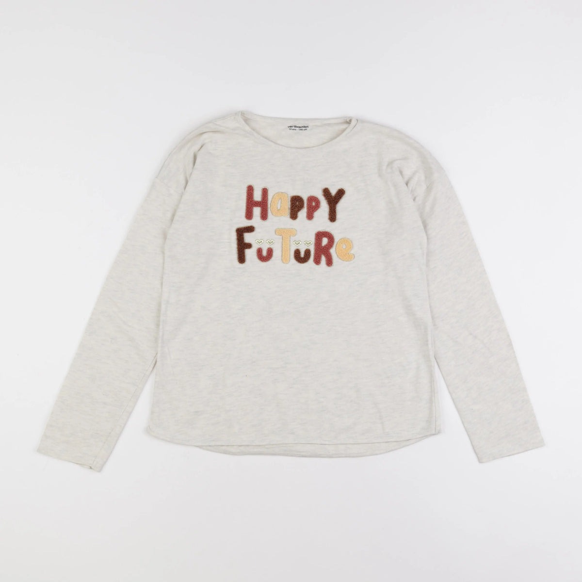 Vertbaudet - tee-shirt beige - 10 ans