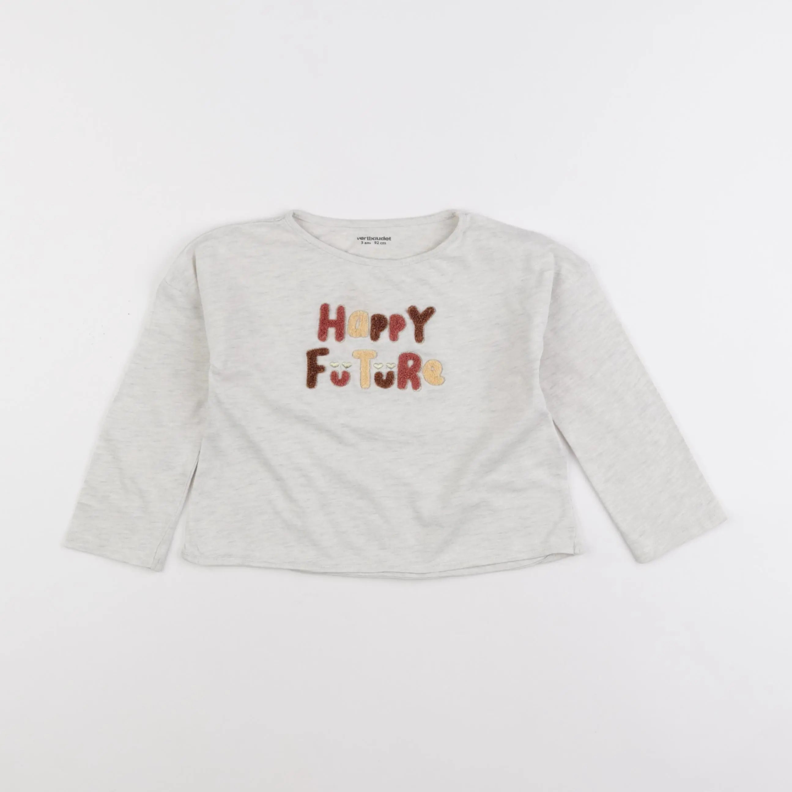 Vertbaudet - tee-shirt gris, or - 3 ans