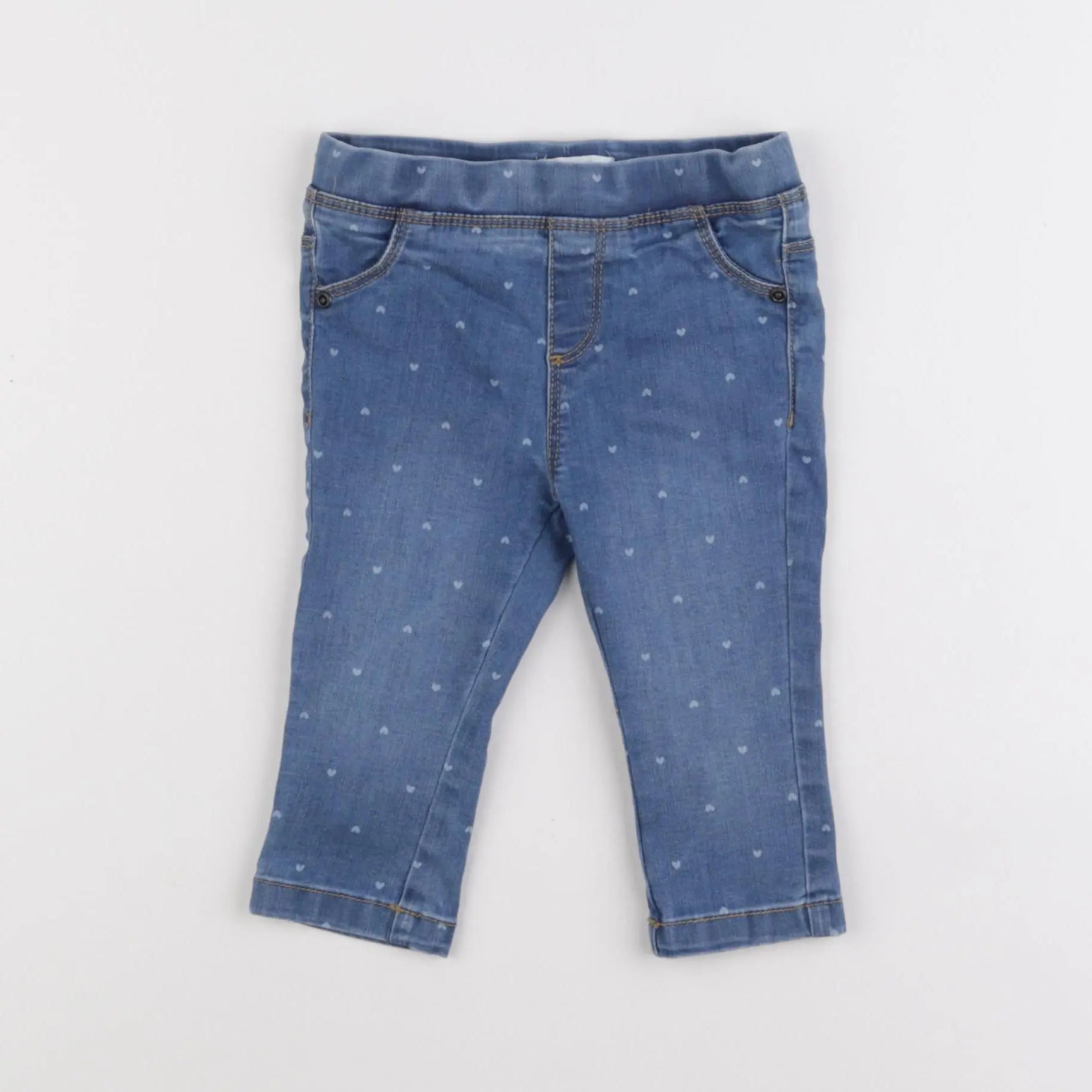 Vertbaudet - jegging bleu - 12 mois