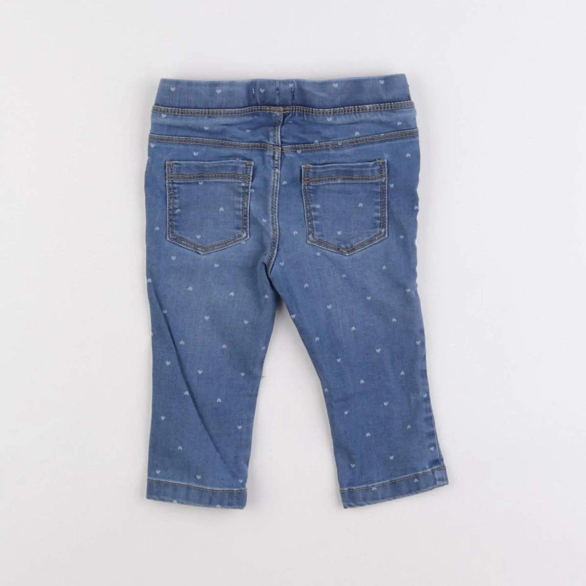 Vertbaudet - jegging bleu - 12 mois