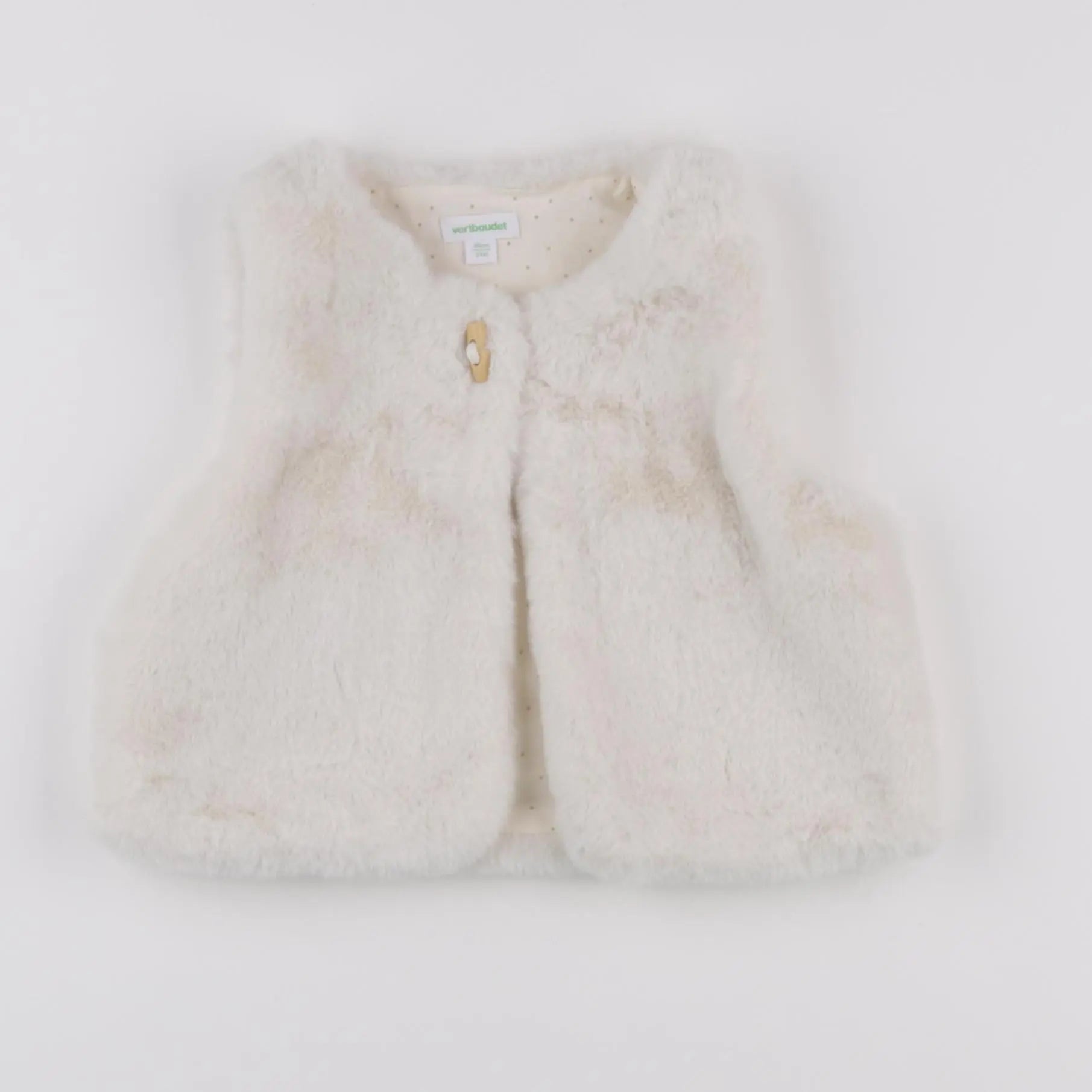 Vertbaudet - gilet beige - 24 mois