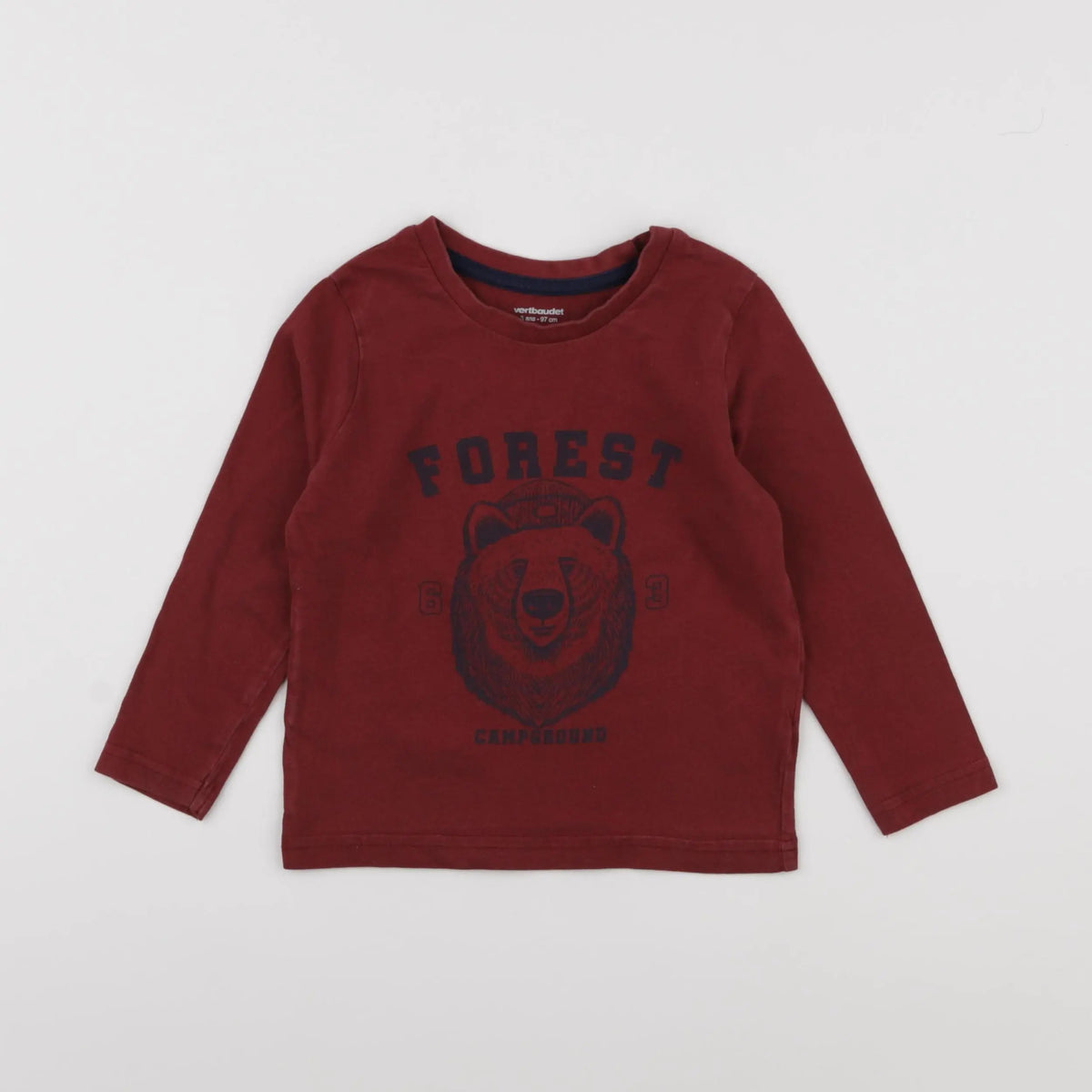 Vertbaudet - tee-shirt rouge - 3 ans