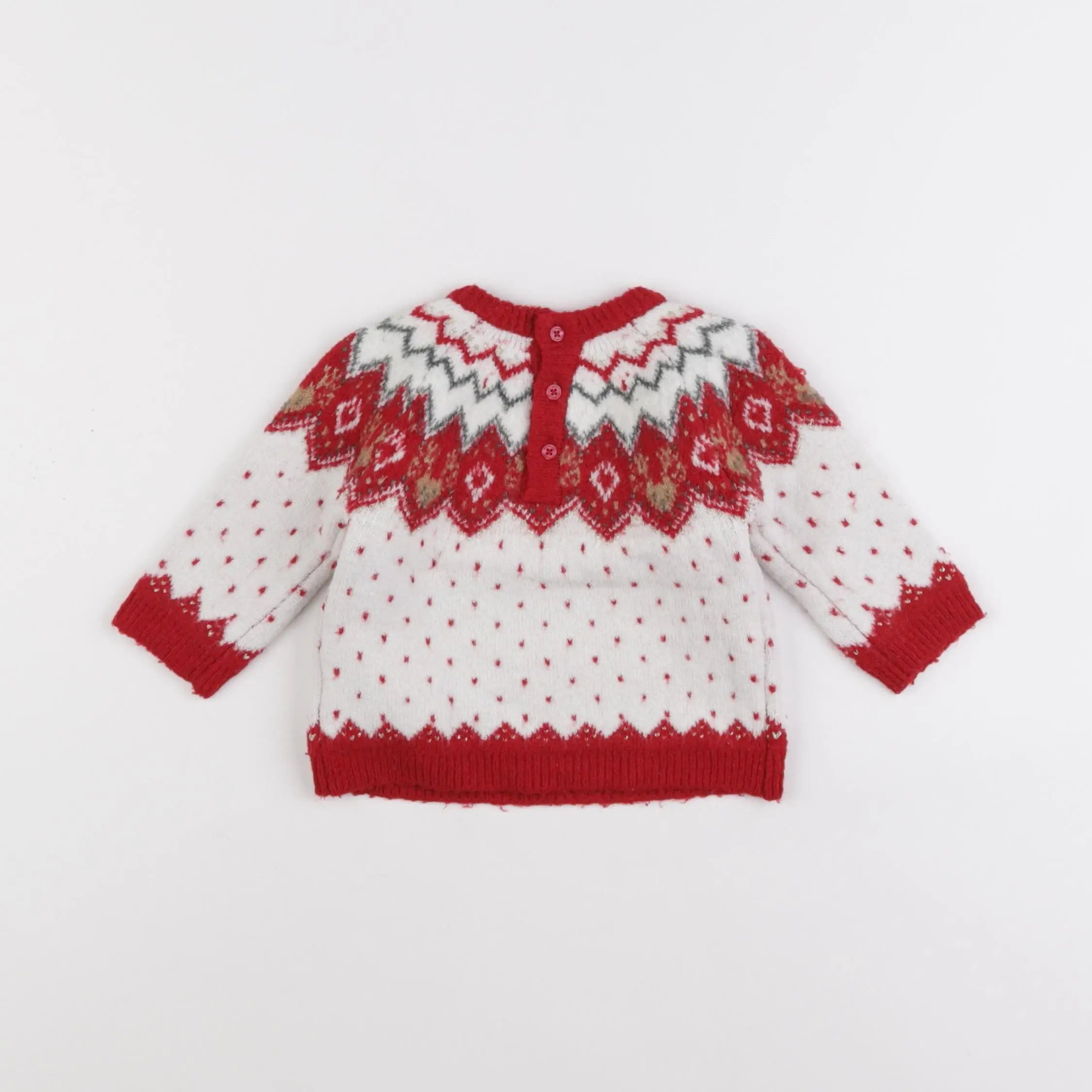 Vertbaudet - pull rouge - 6 mois