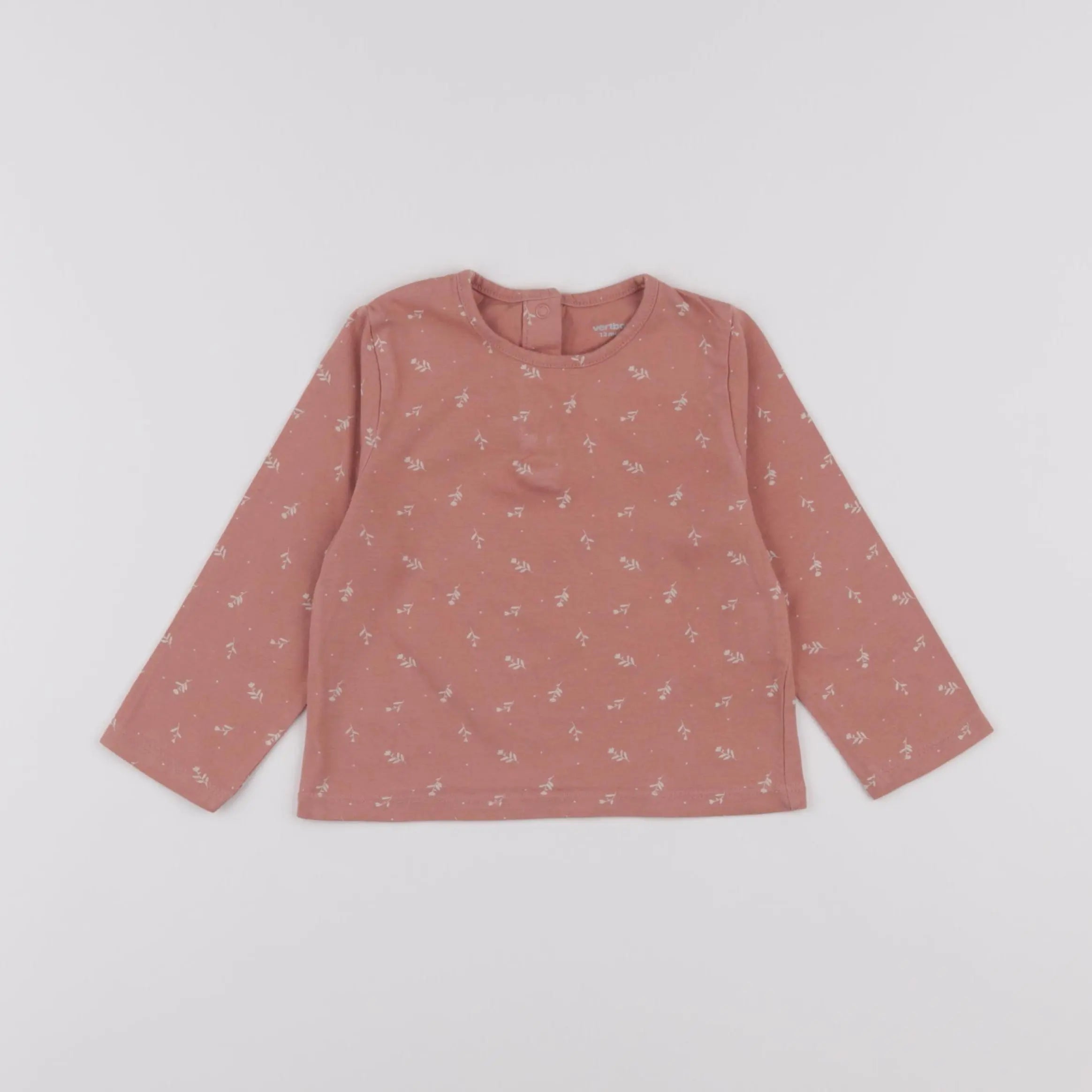 Vertbaudet - tee-shirt rose - 12 mois