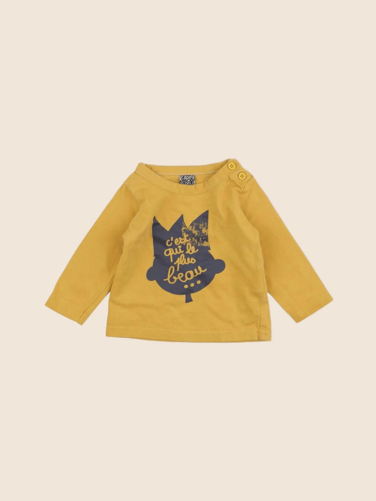 Tape à l'oeil - tee-shirt jaune - 3 mois