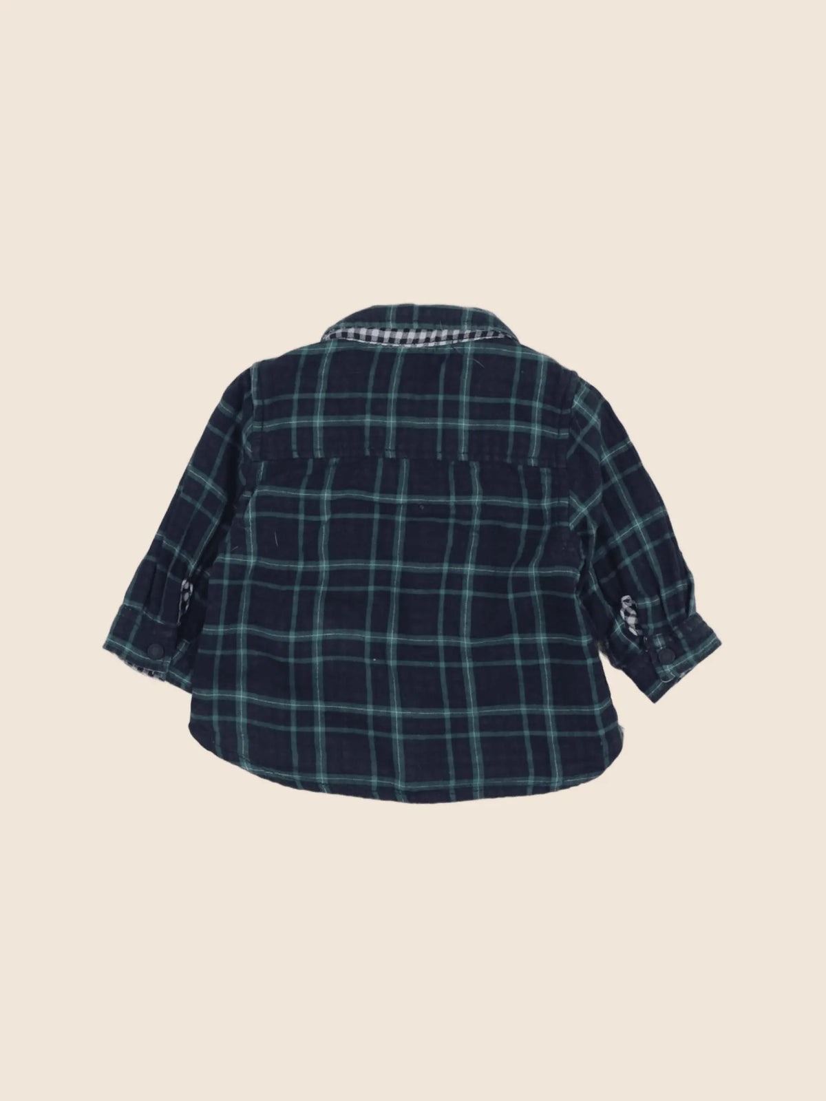 Tape à l'oeil - chemise réversible bleu, vert - 3 mois