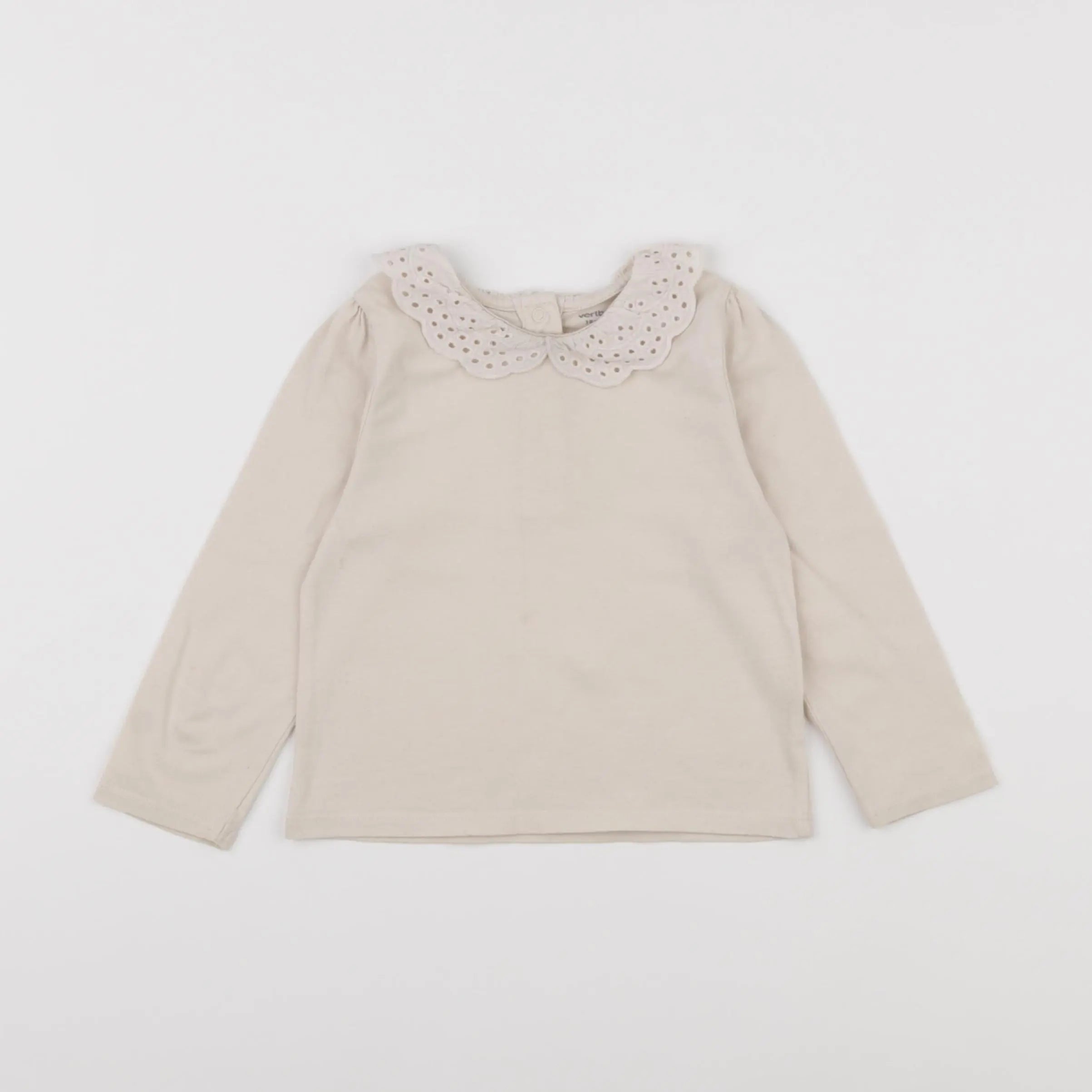 Vertbaudet - tee-shirt beige - 18 mois