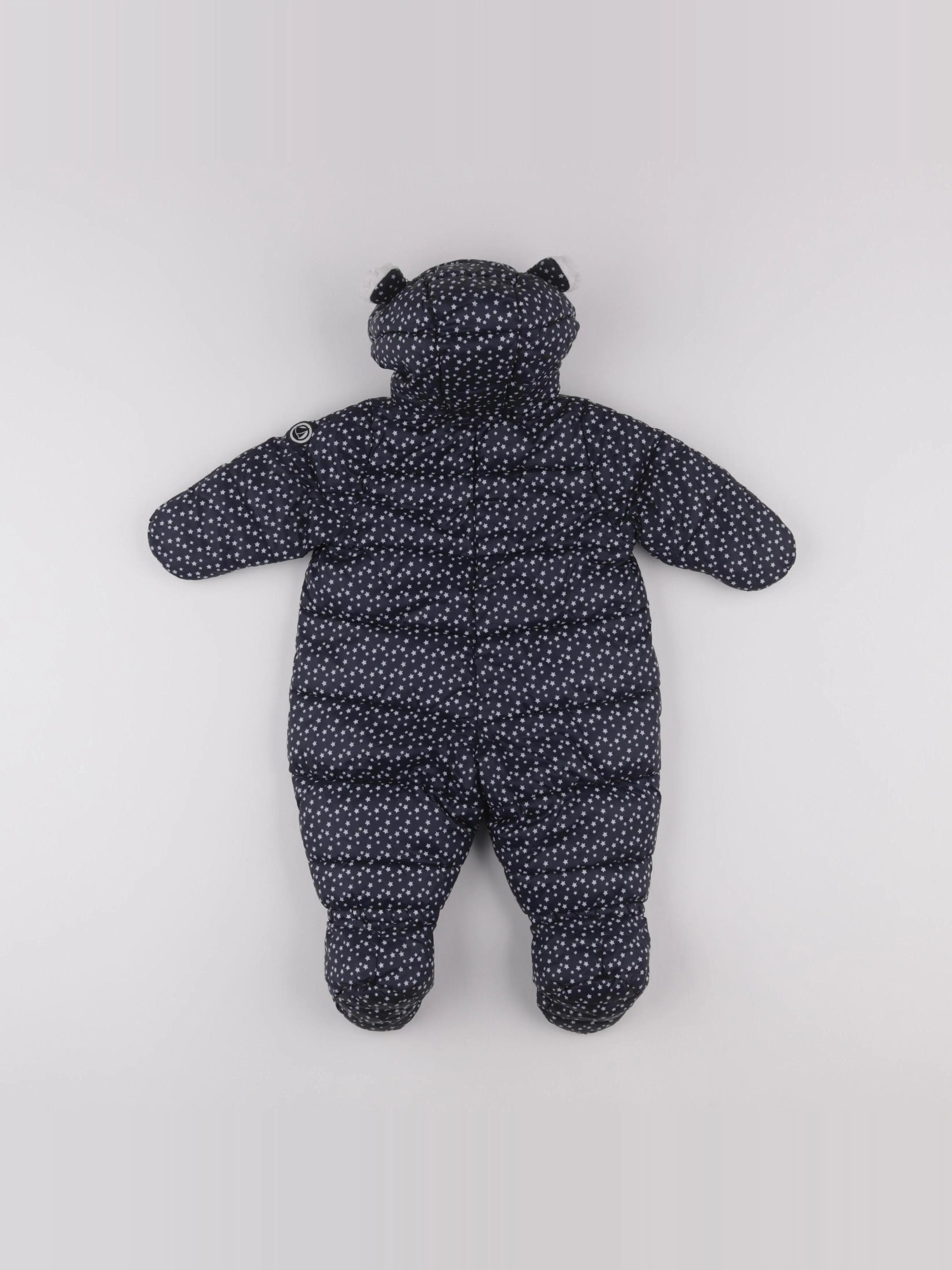 Petit Bateau - combi-pilote bleu, blanc - 3 mois