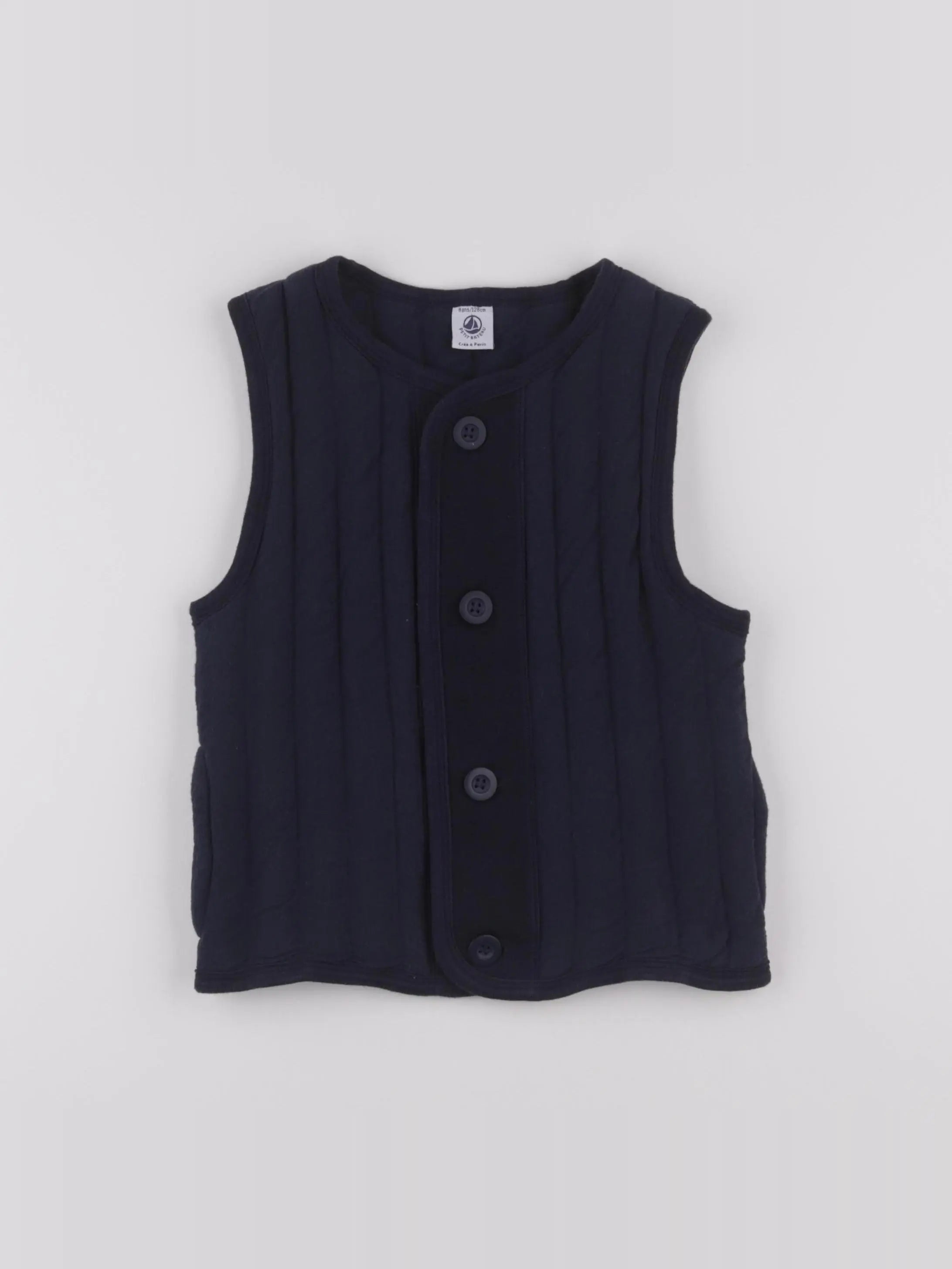 Petit Bateau - gilet bleu - 8 ans