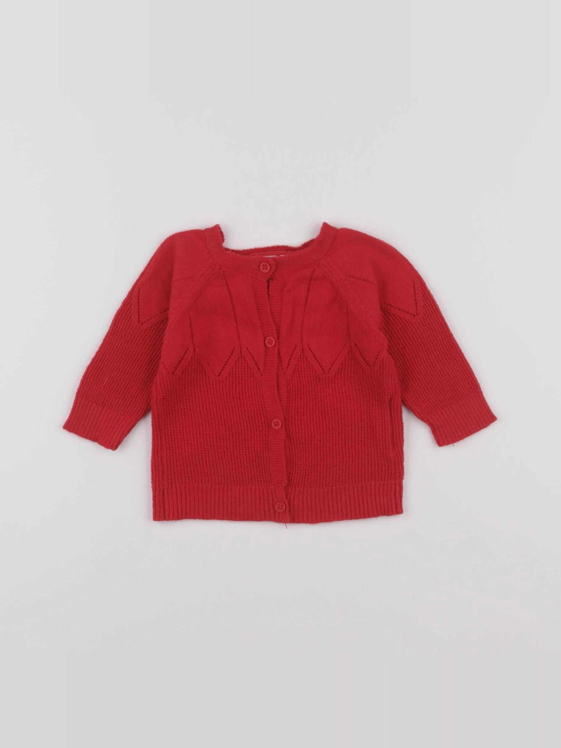 Boutchou - gilet rouge - 1 mois