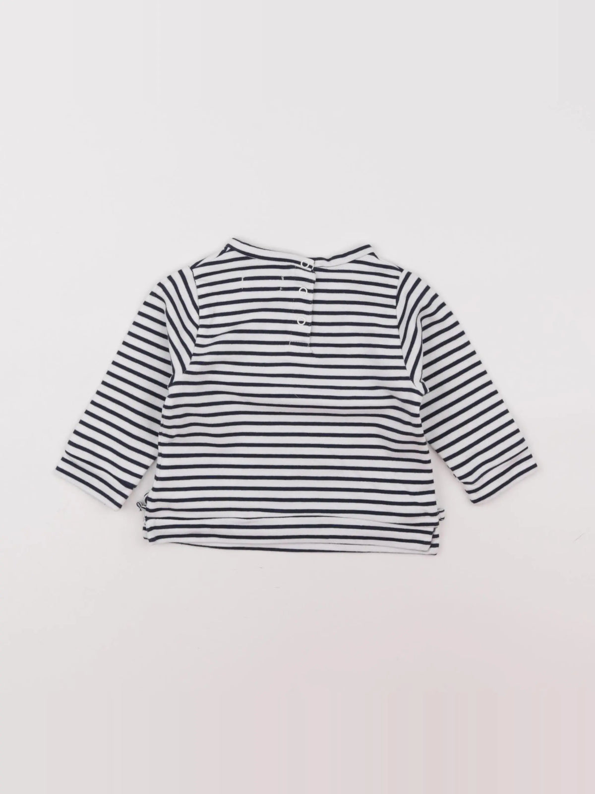 Vertbaudet - tee-shirt bleu, blanc - 9 mois