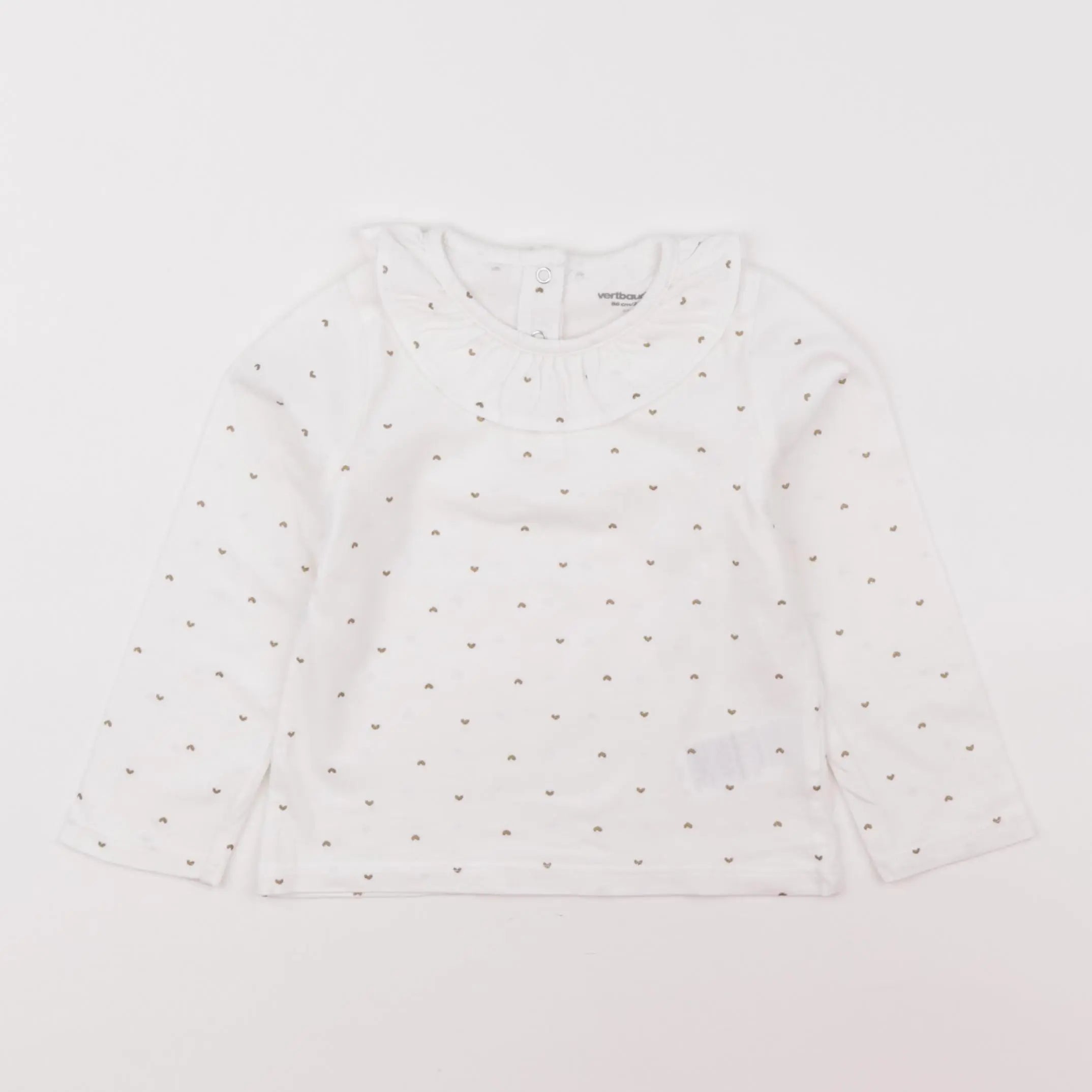 Vertbaudet - tee-shirt blanc, or - 2 ans