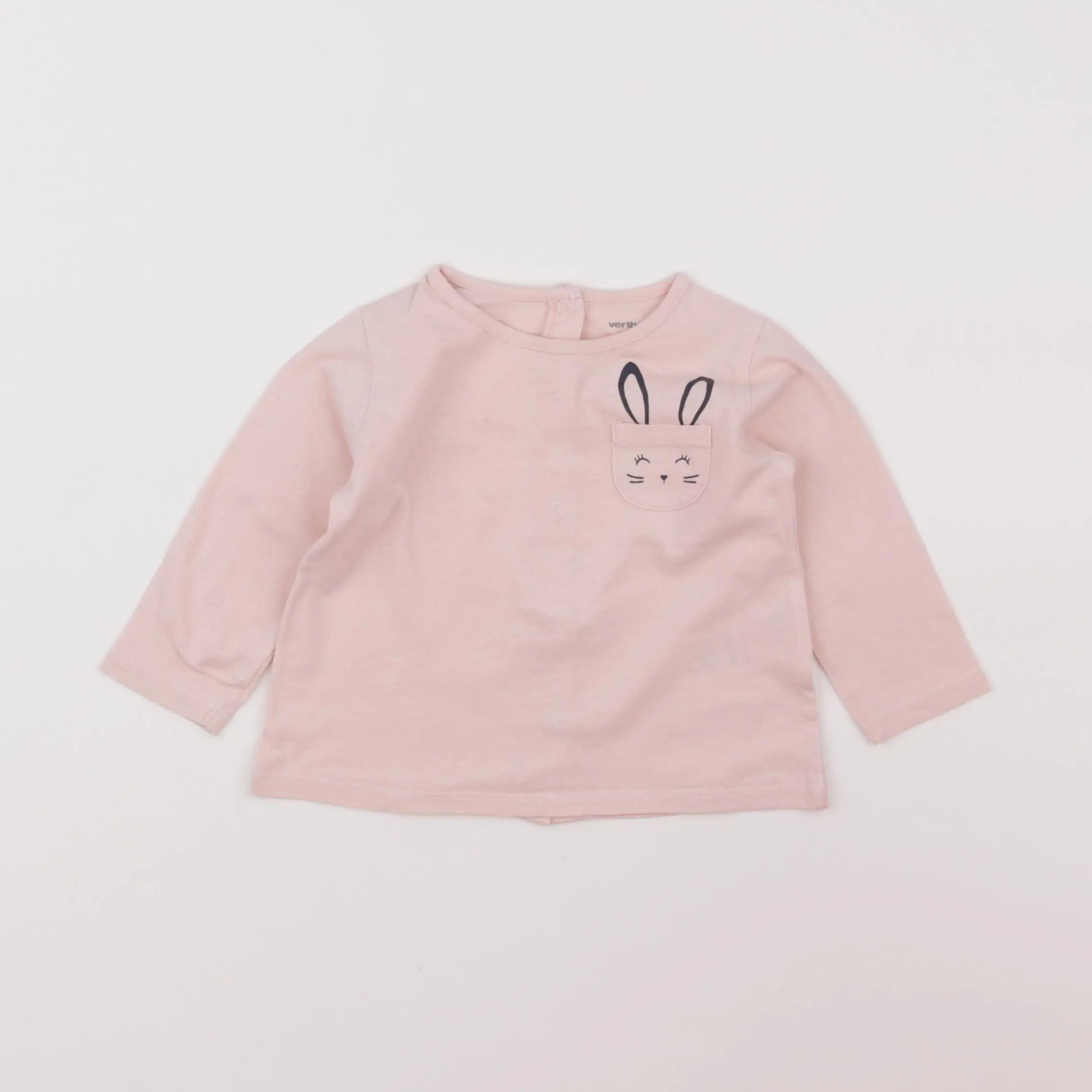 Vertbaudet - tee-shirt rose - 9 mois