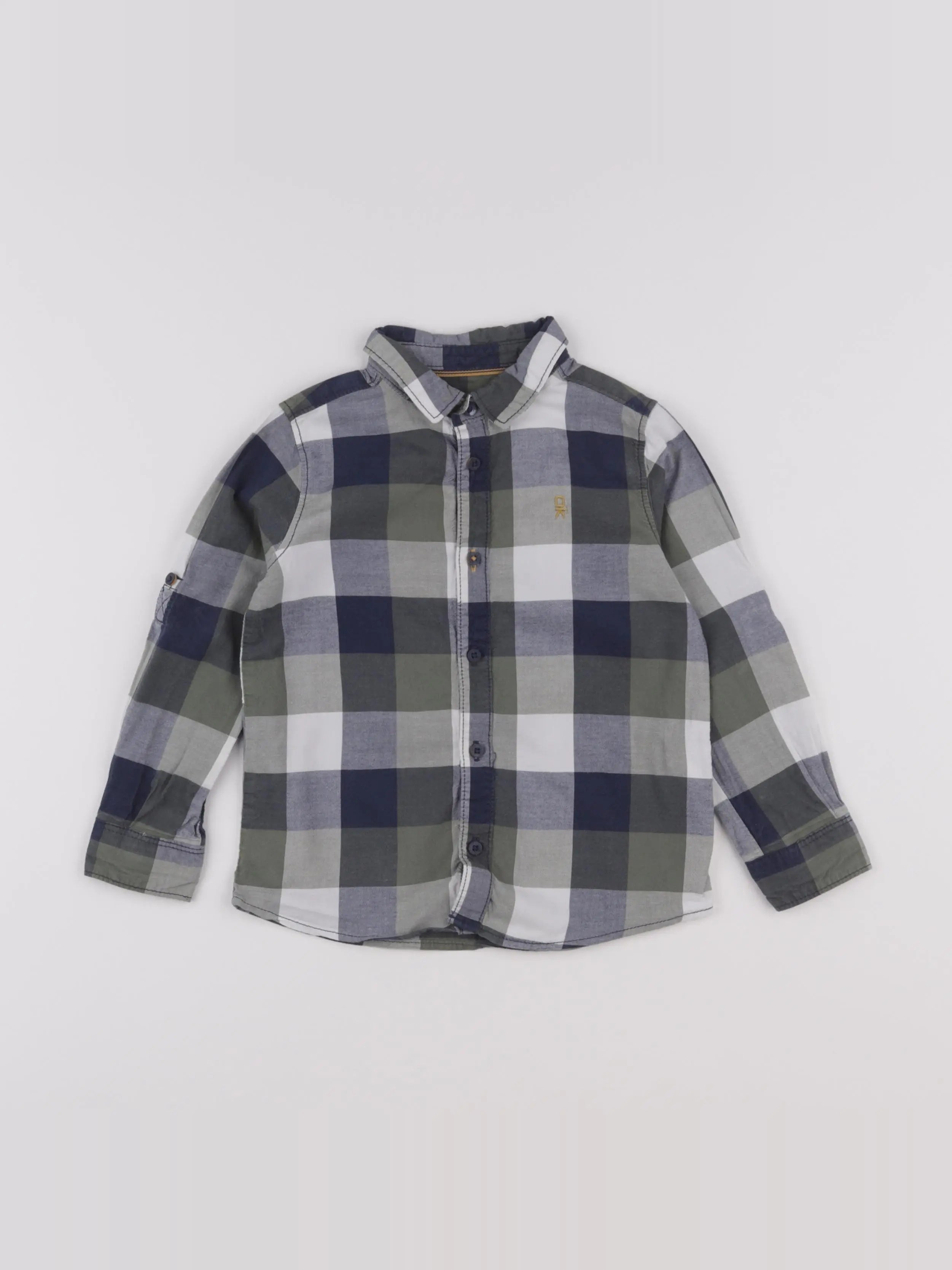 Okaidi - chemise bleu, vert - 3 ans