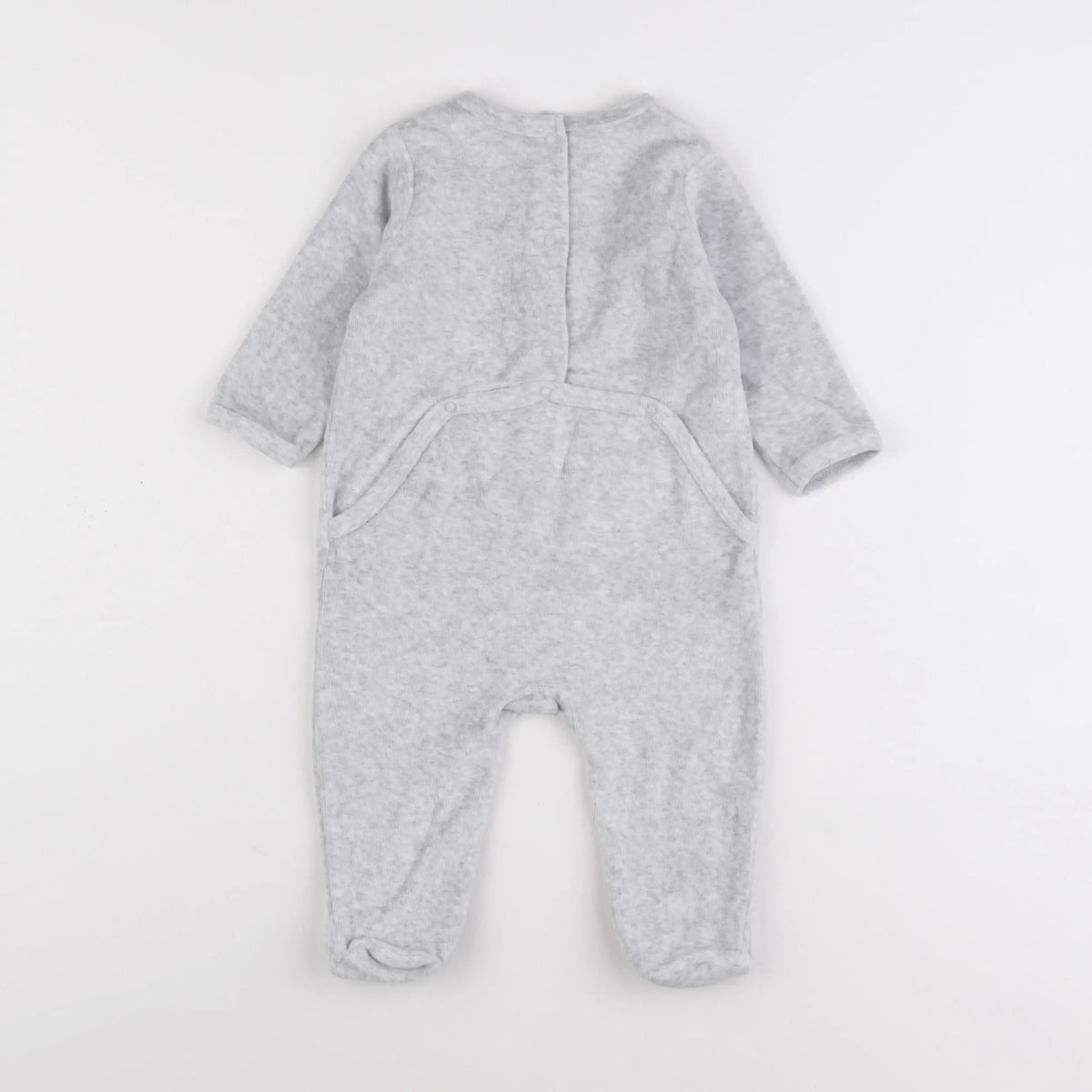 Vertbaudet - pyjama velours gris - 6 mois