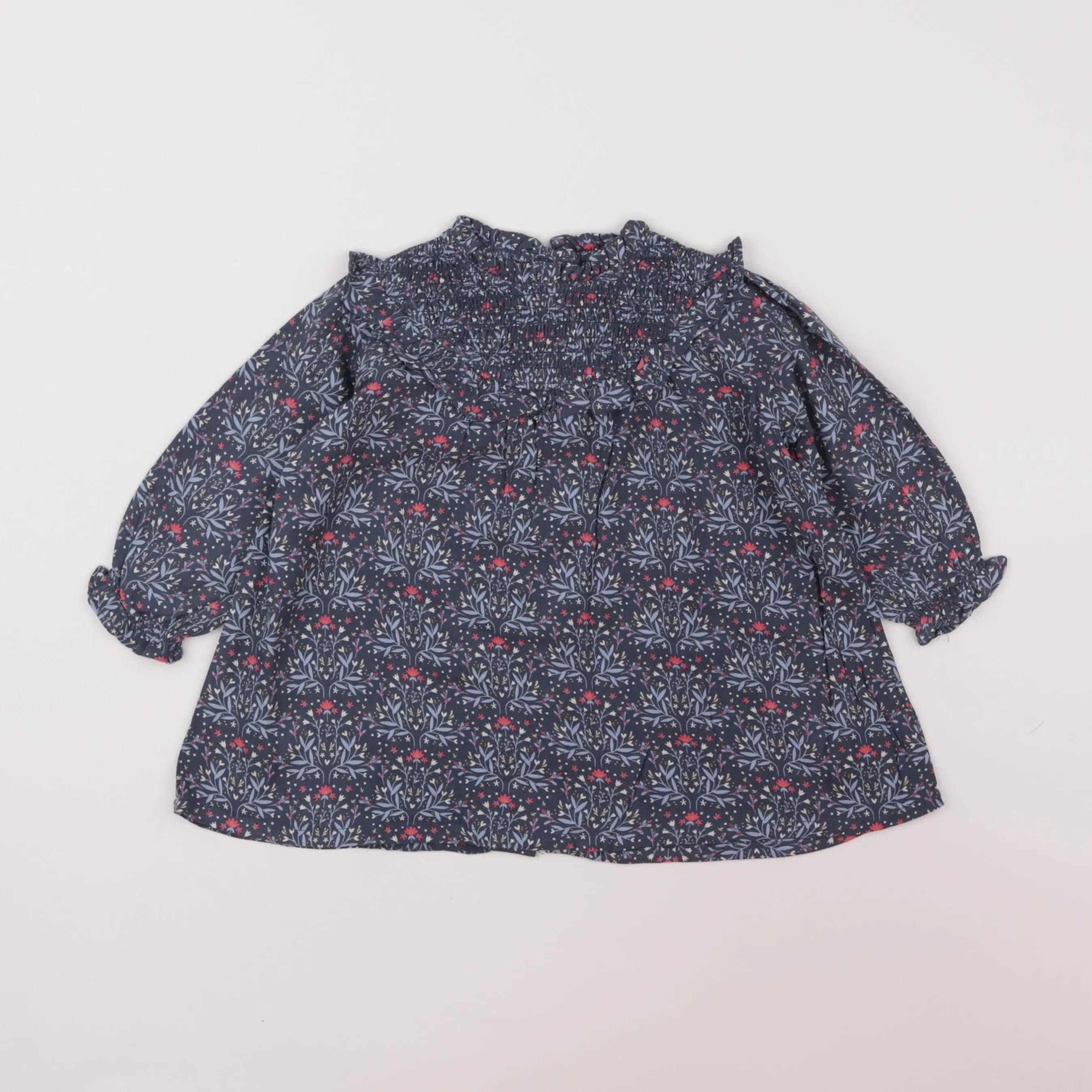 Vertbaudet - robe bleu - 12 mois