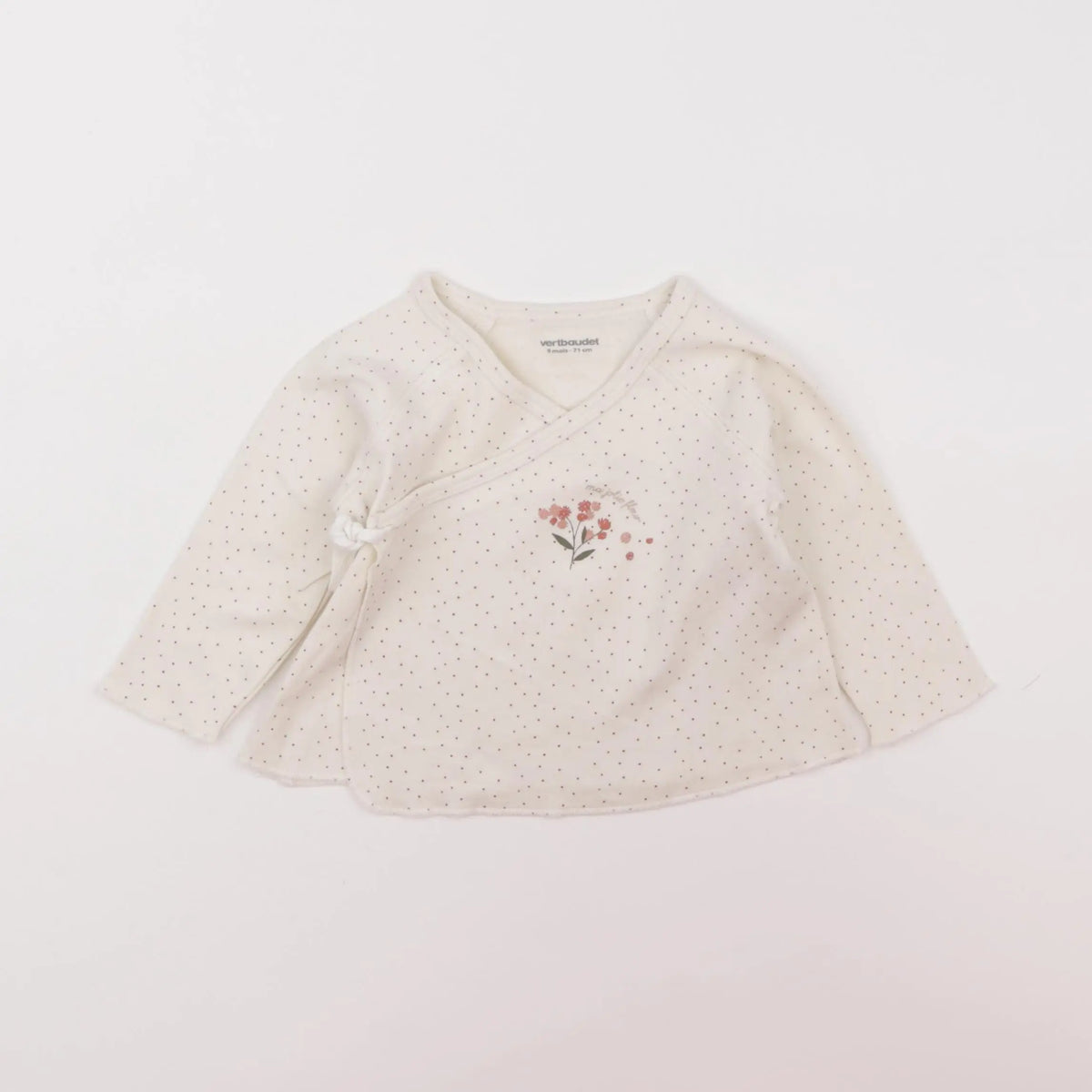 Vertbaudet - tee-shirt beige - 9 mois