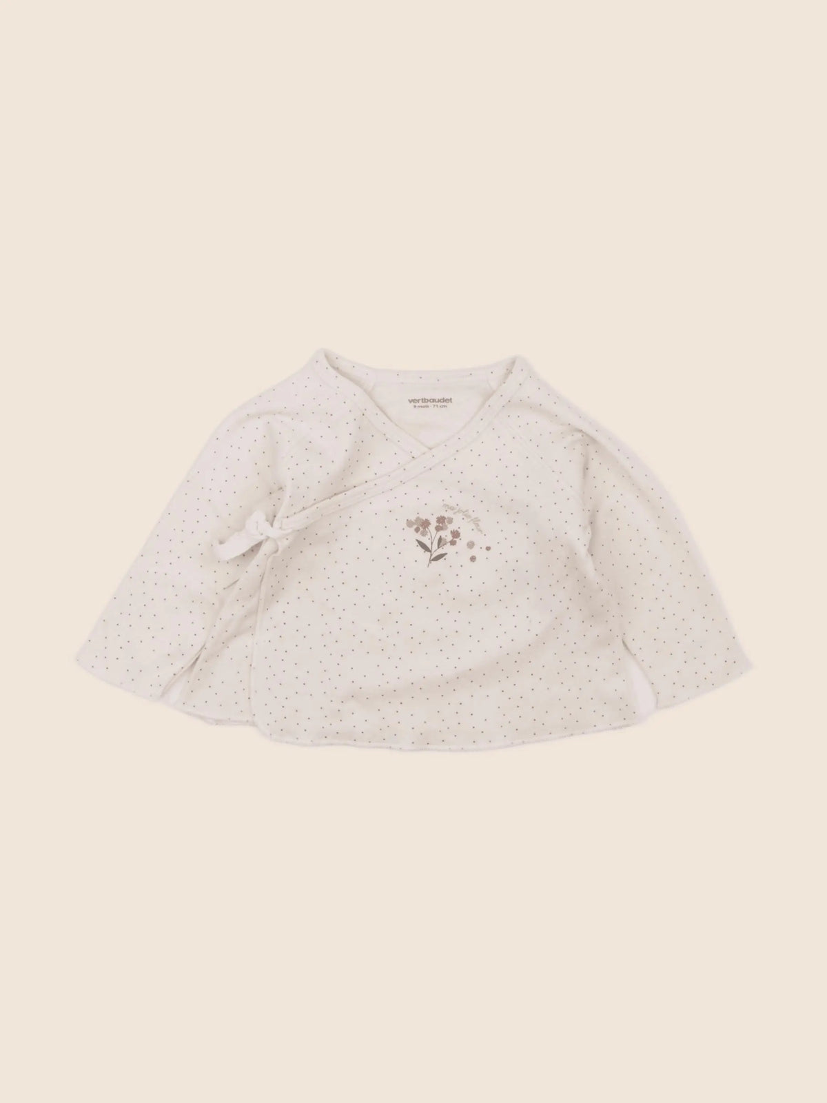 Vertbaudet - tee-shirt beige - 12 mois