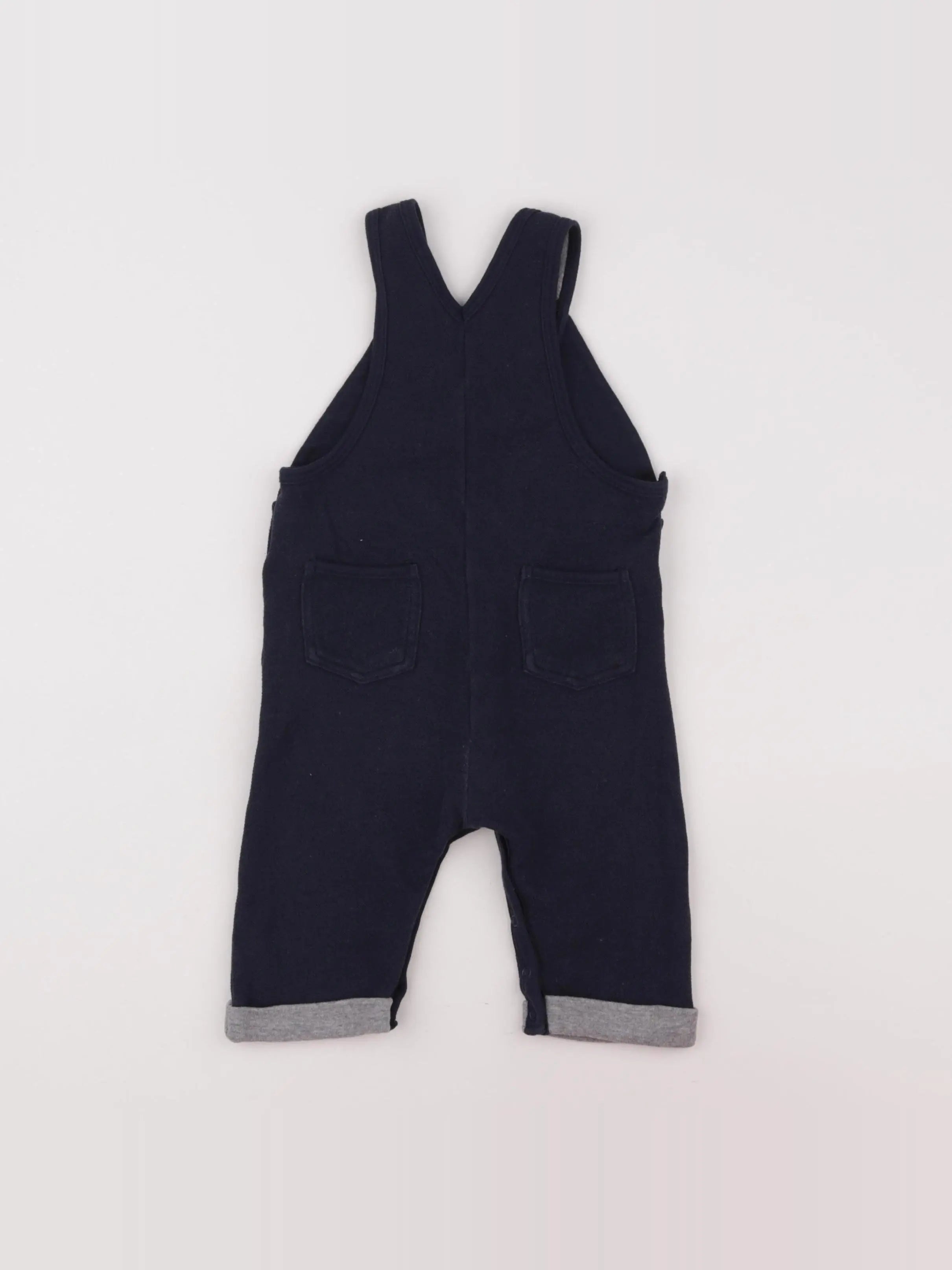 Petit Bateau - salopette bleu - 12 mois