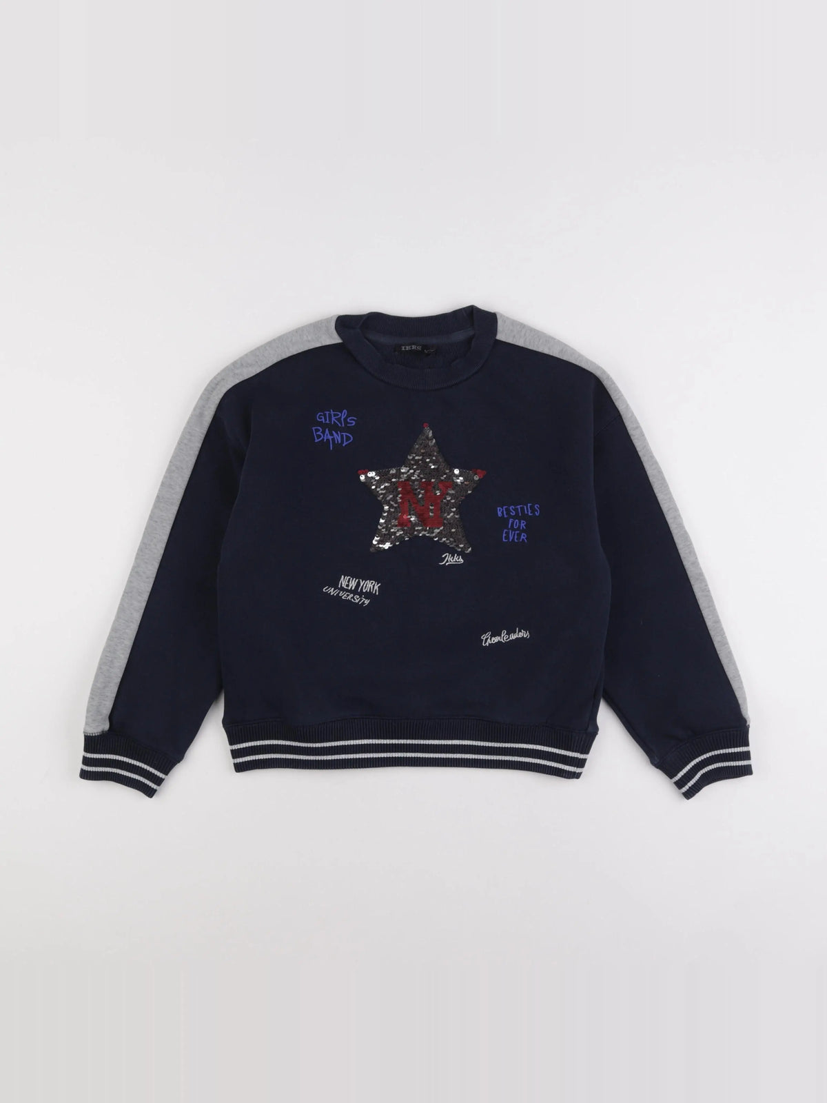 IKKS - sweat bleu - 10 ans