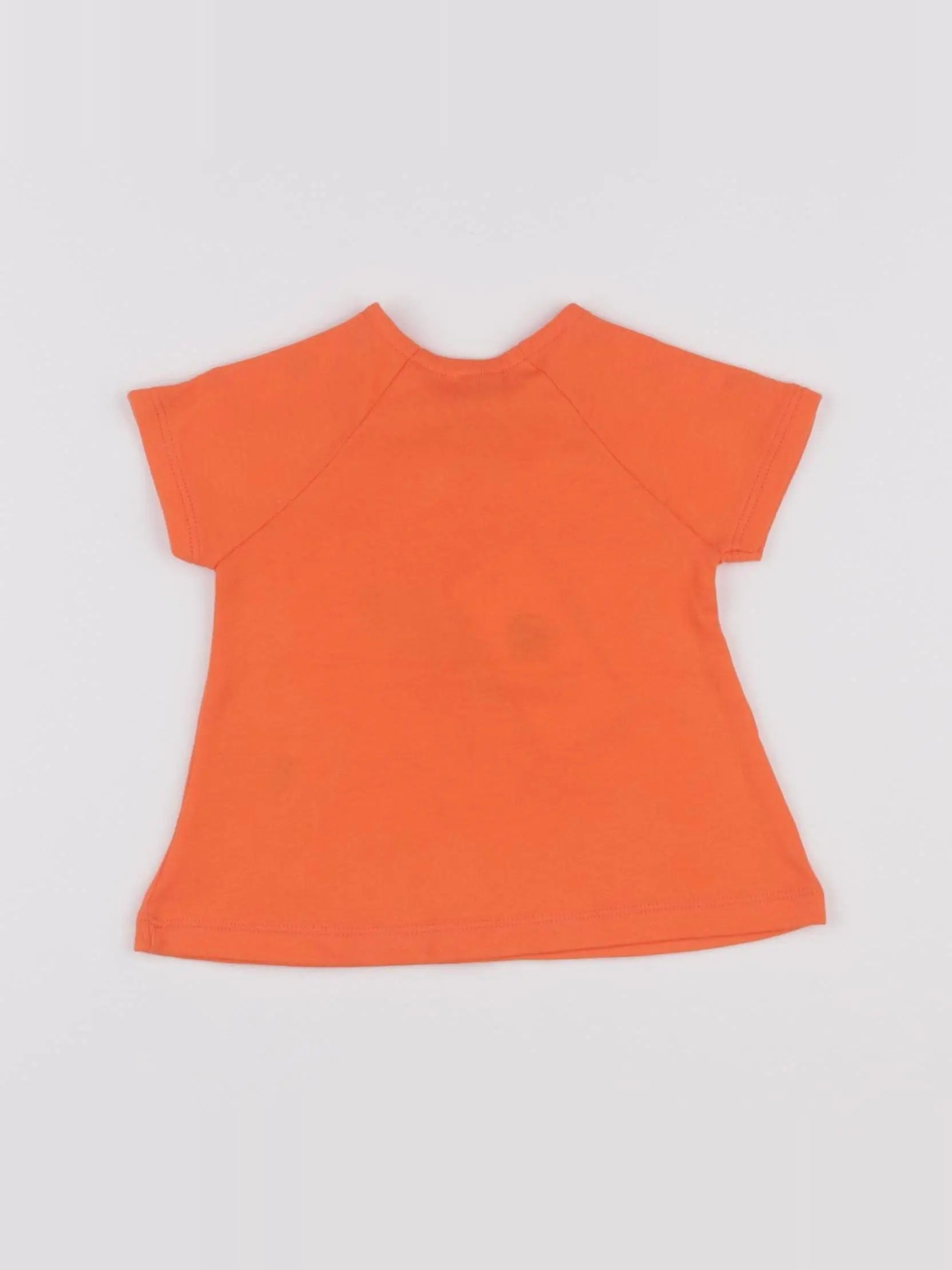 Petit Bateau - tee-shirt orange - 6 mois