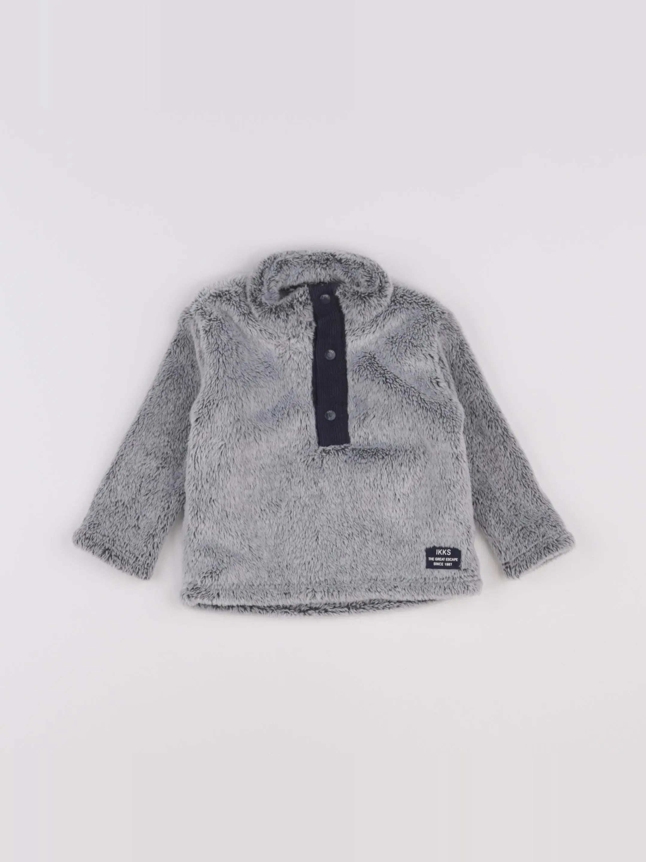 IKKS - sweat imprimé au dos gris - 6 mois