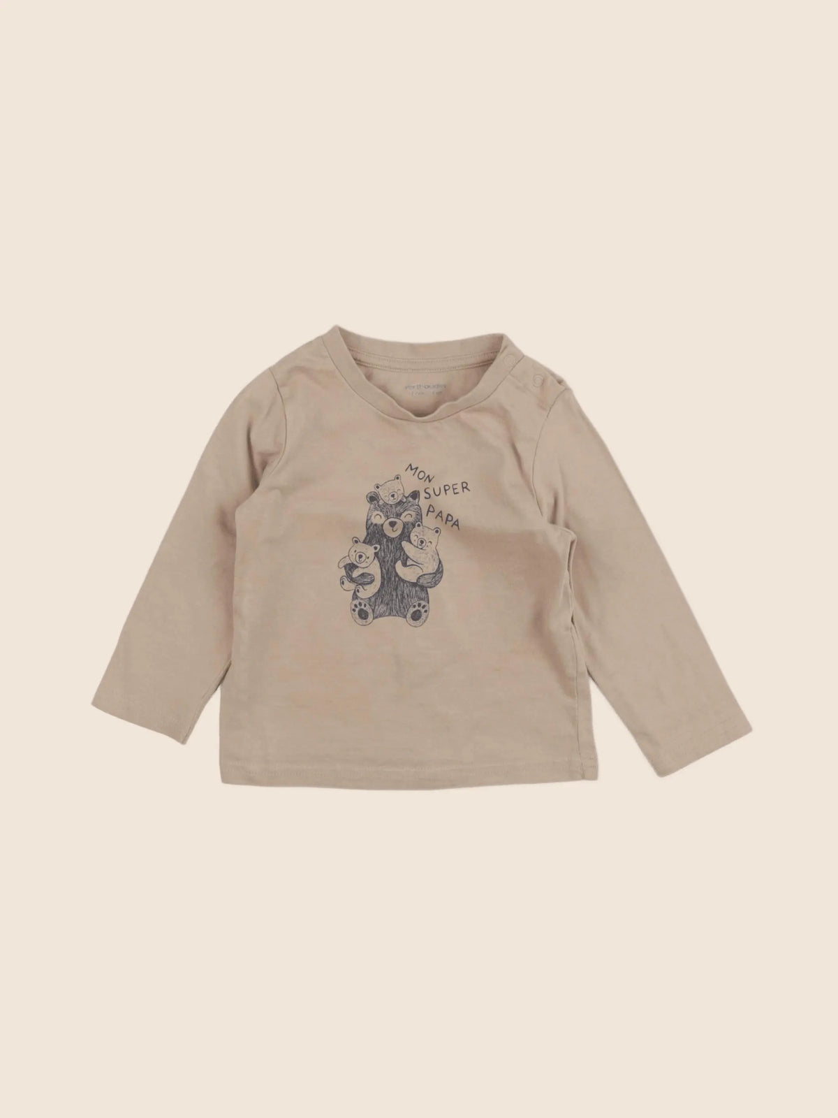Vertbaudet - tee-shirt marron - 12 mois