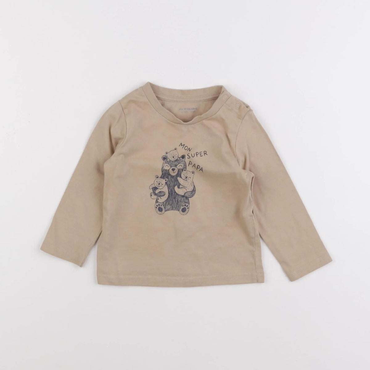 Vertbaudet - tee-shirt marron - 12 mois