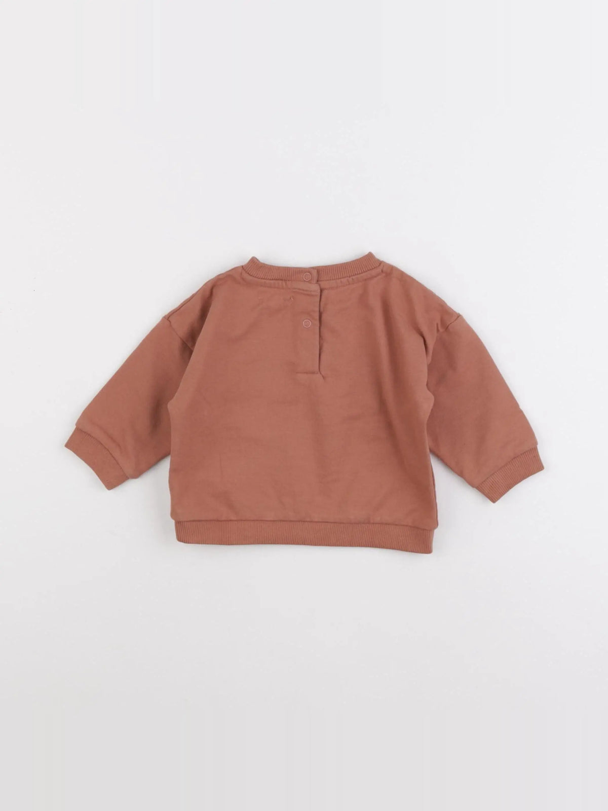 Vertbaudet - sweat marron - 6 mois