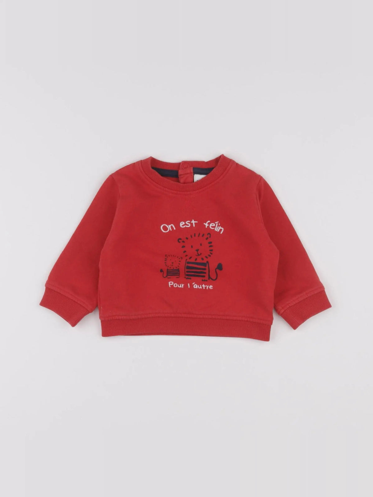 Tape à l'oeil - sweat rouge - 3 mois