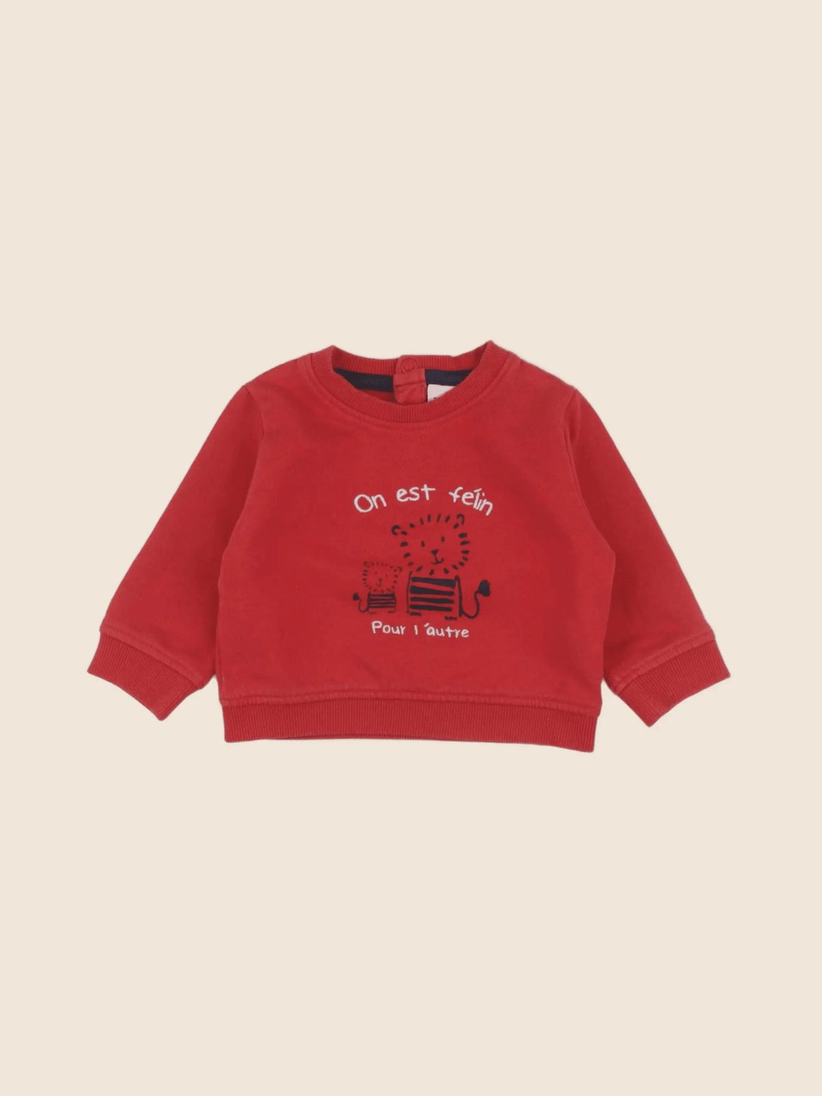 Tape à l'oeil - sweat rouge - 3 mois