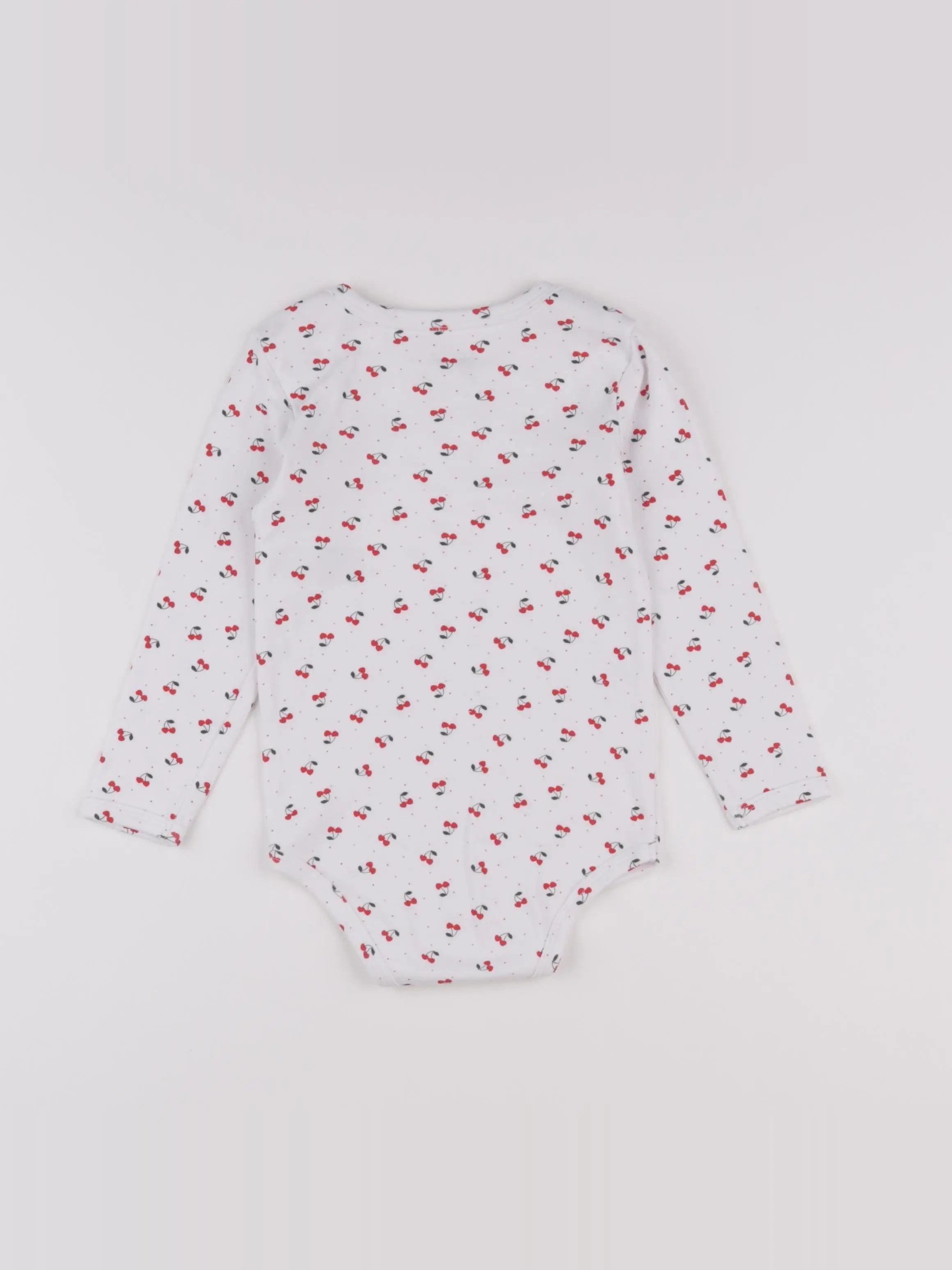 Vertbaudet - body blanc, rouge - 36 mois