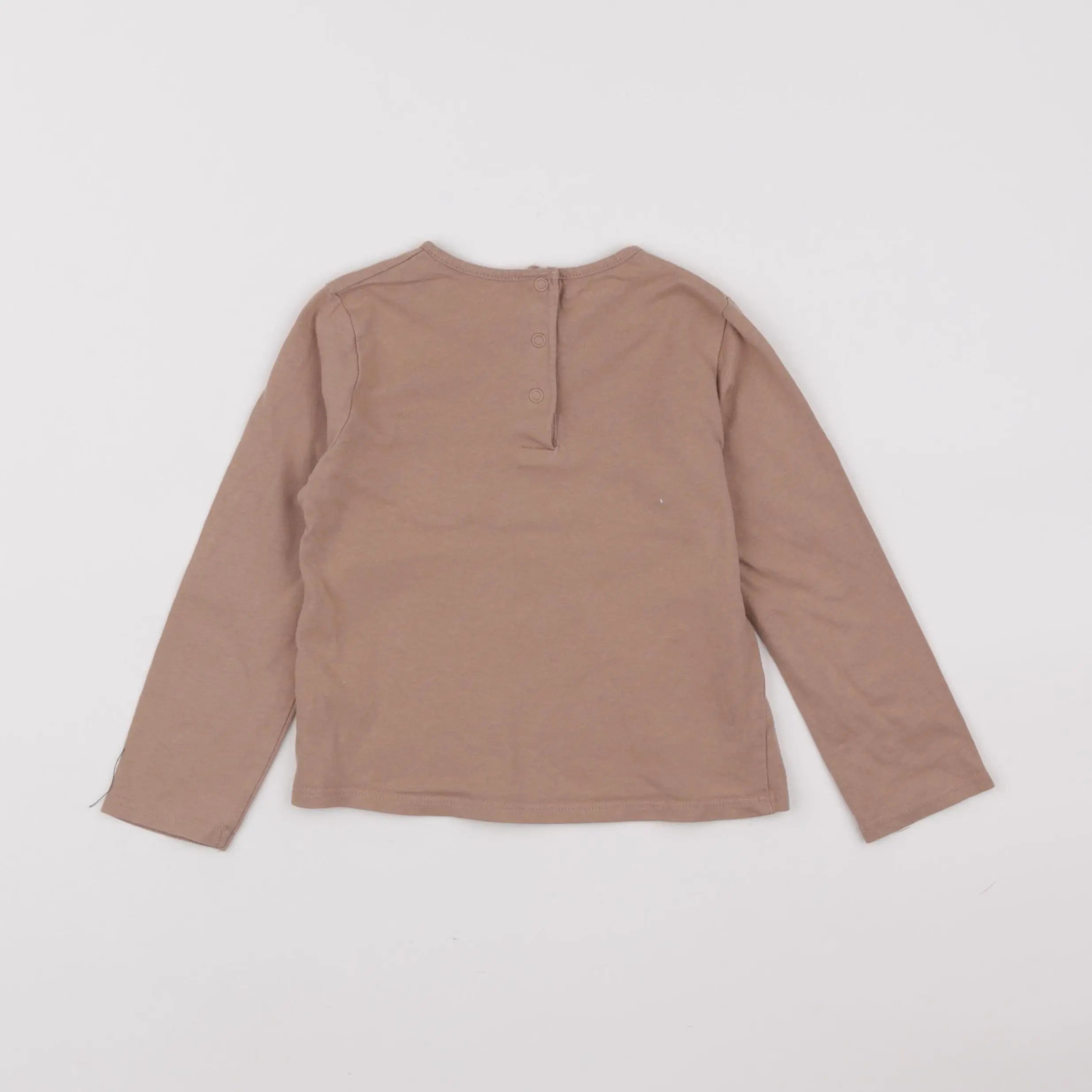 Vertbaudet - tee-shirt marron - 2 ans
