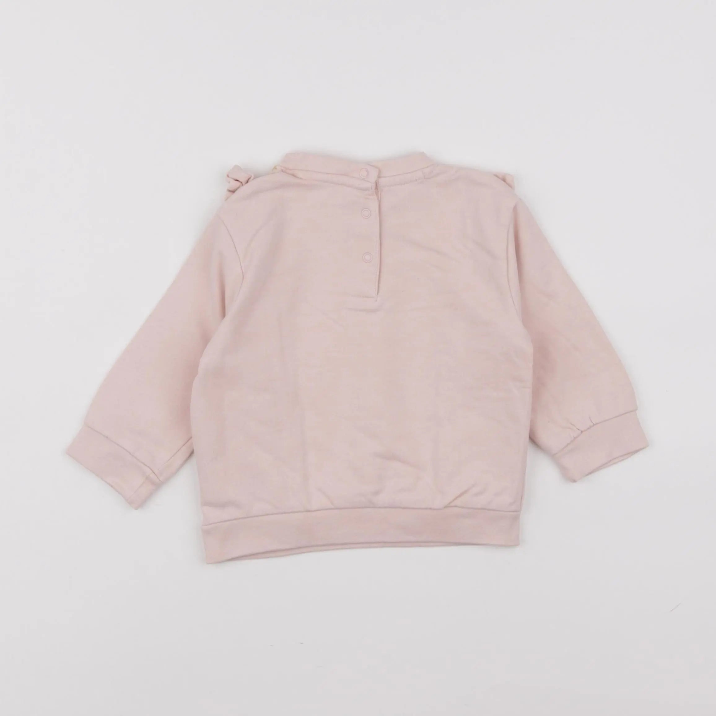 Vertbaudet - sweat rose - 12 mois