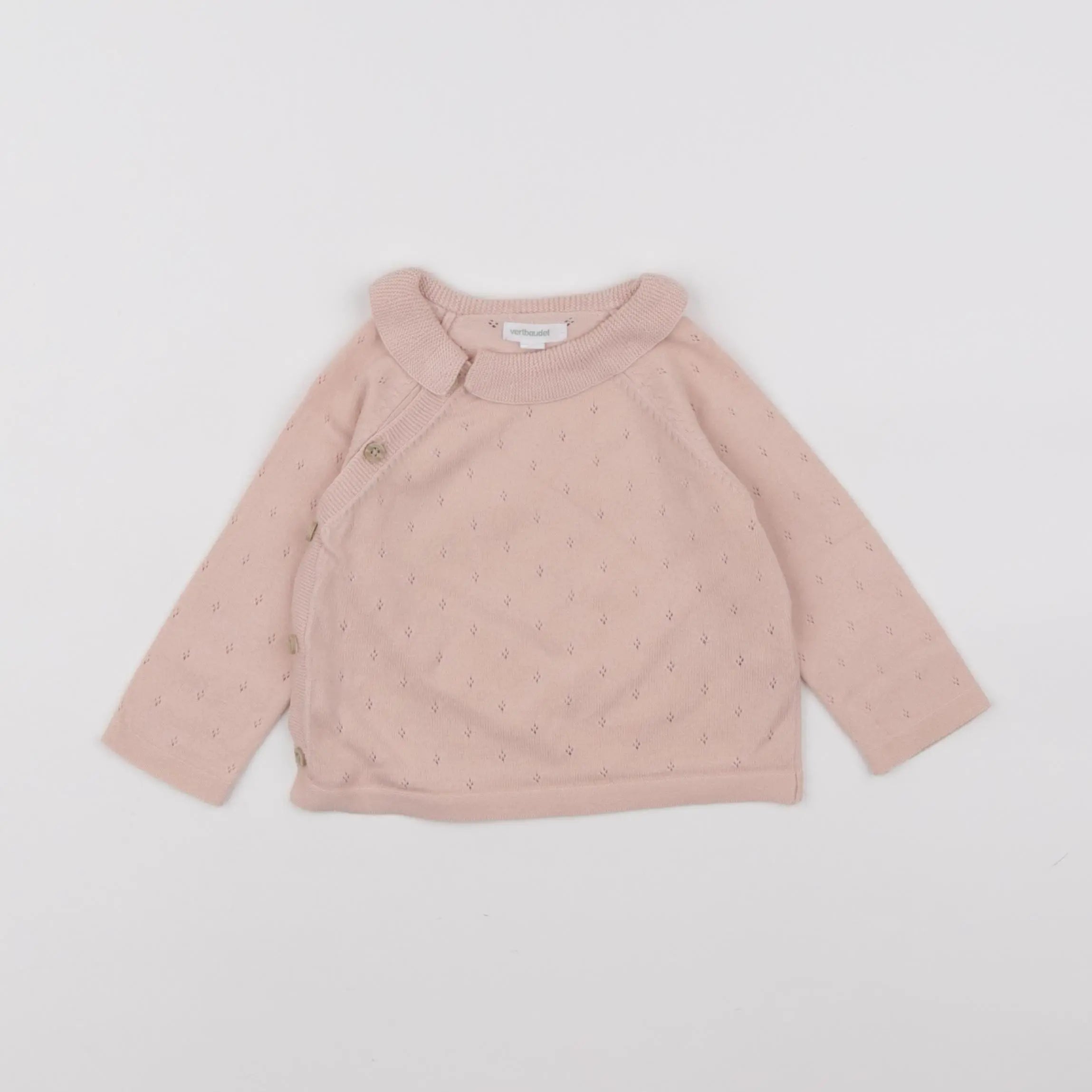 Vertbaudet - pull rose - 6 mois
