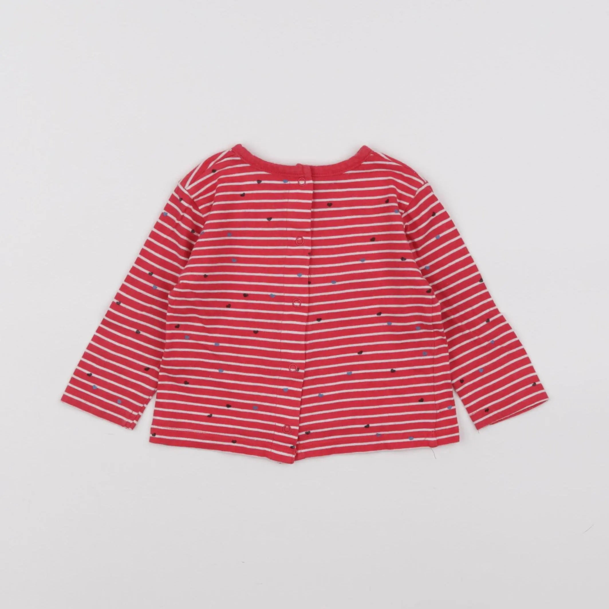 Vertbaudet - tee-shirt rouge - 6 mois