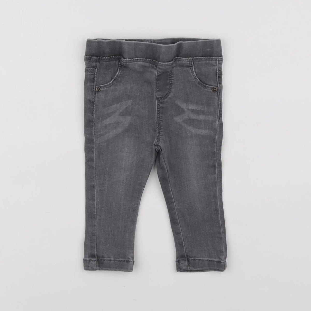 Vertbaudet - jegging gris - 9 mois