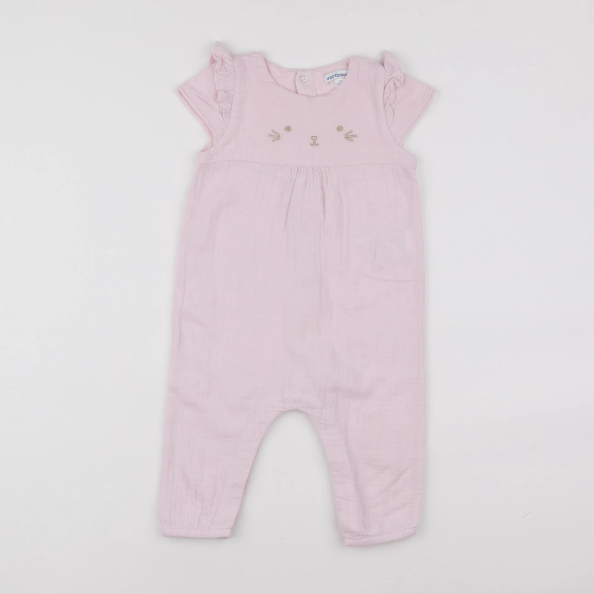 Vertbaudet - combinaison rose - 12 mois