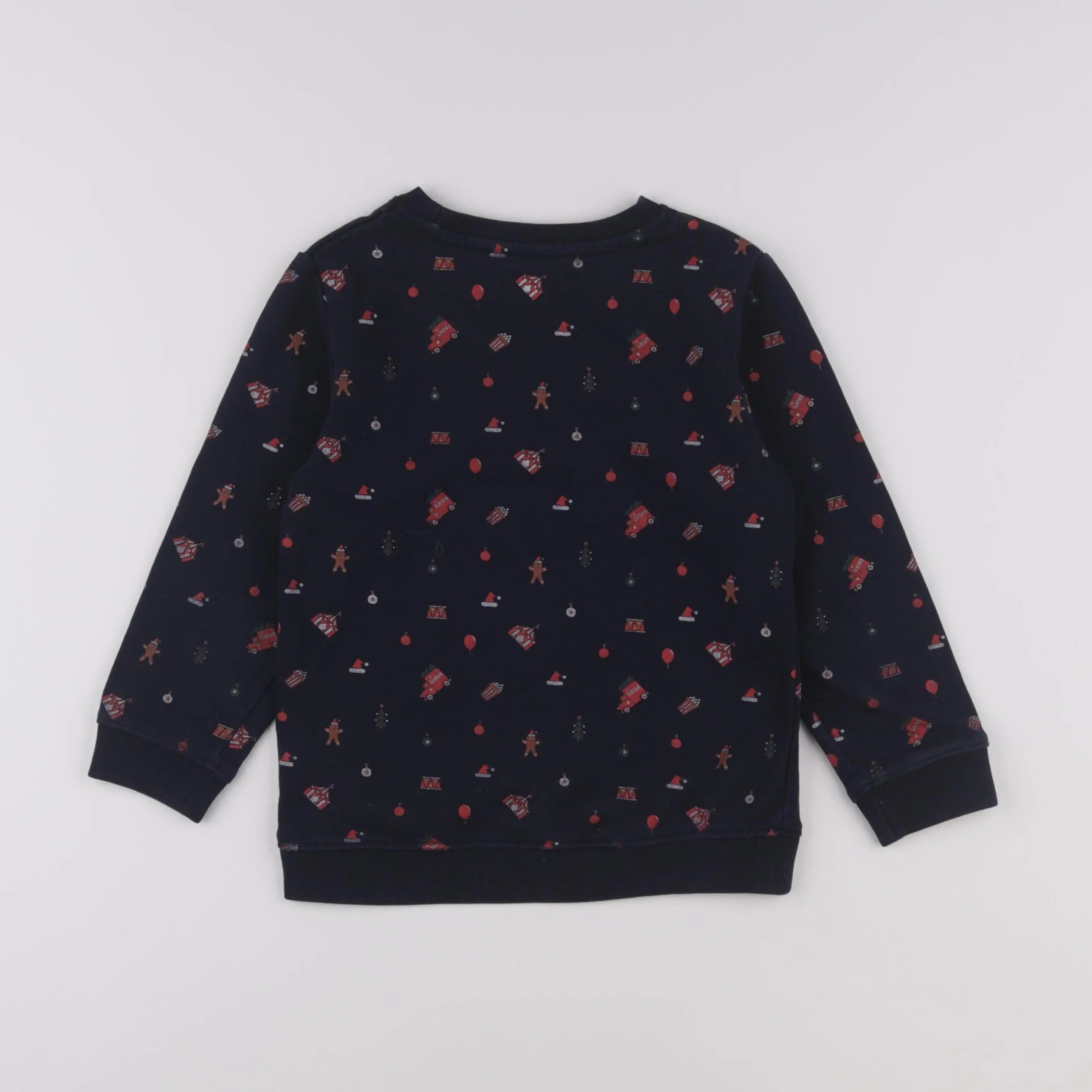 Vertbaudet - sweat bleu, rouge - 8 ans