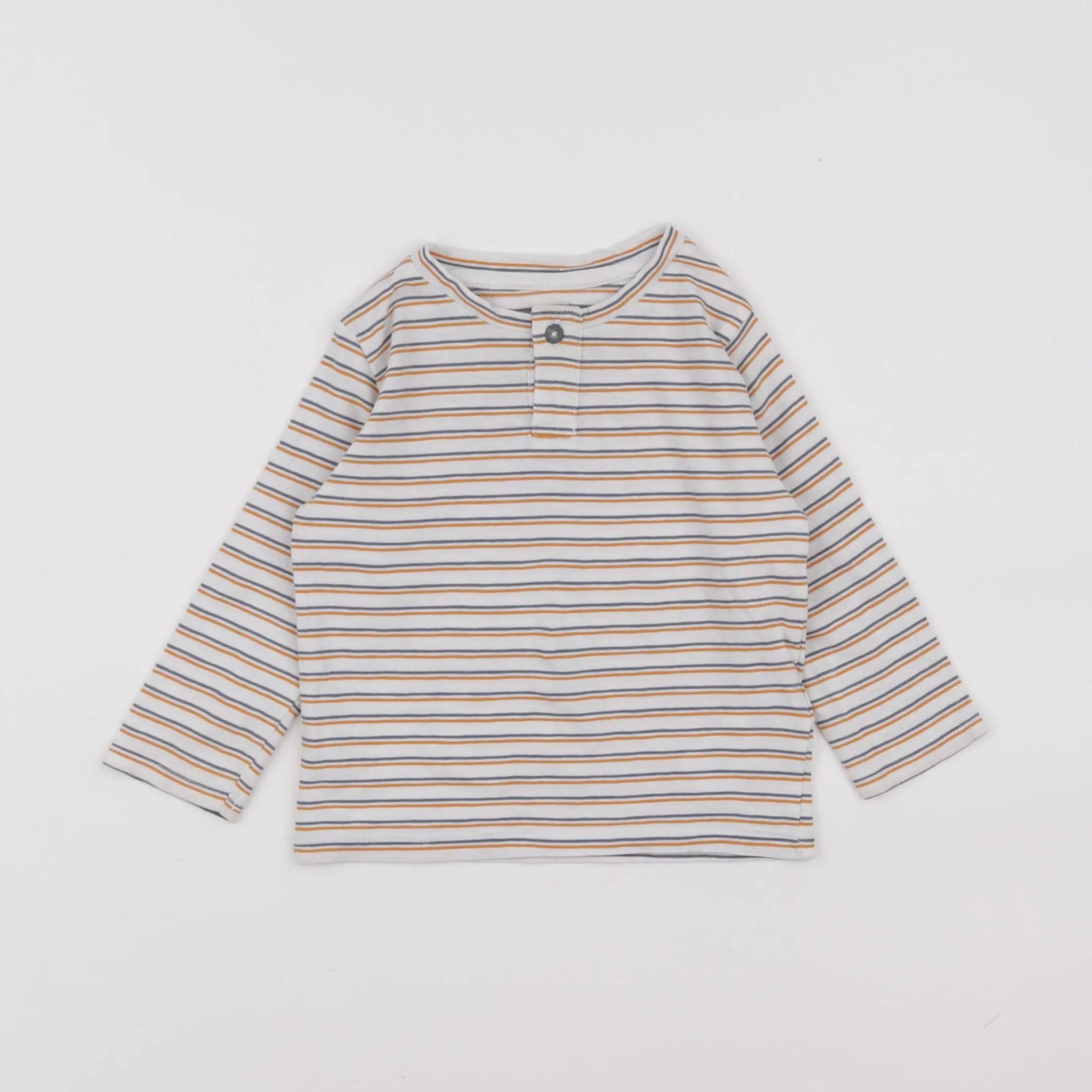Vertbaudet - tee-shirt blanc, bleu - 12 mois