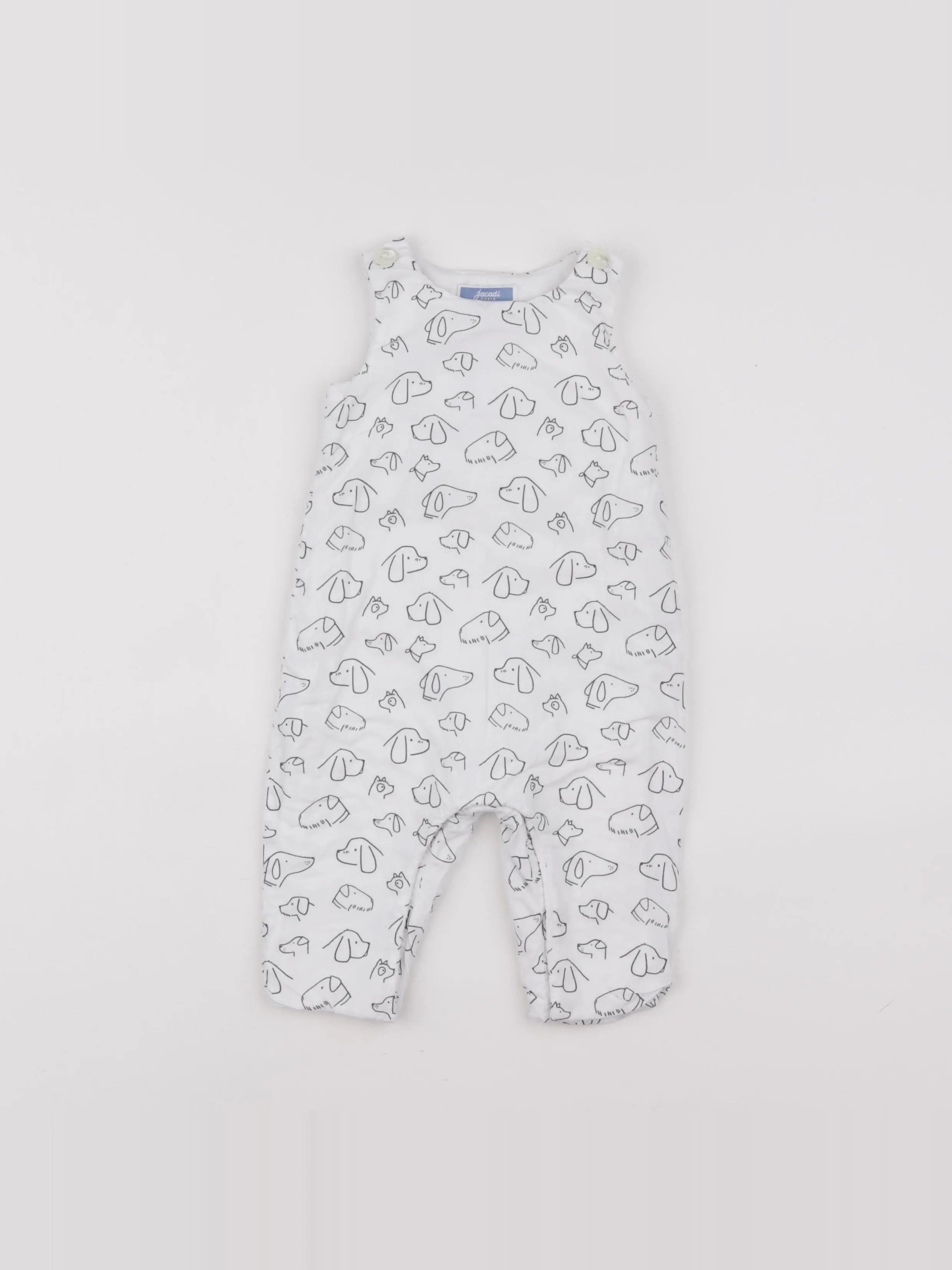 Jacadi - combinaison bleu, blanc - 6 mois