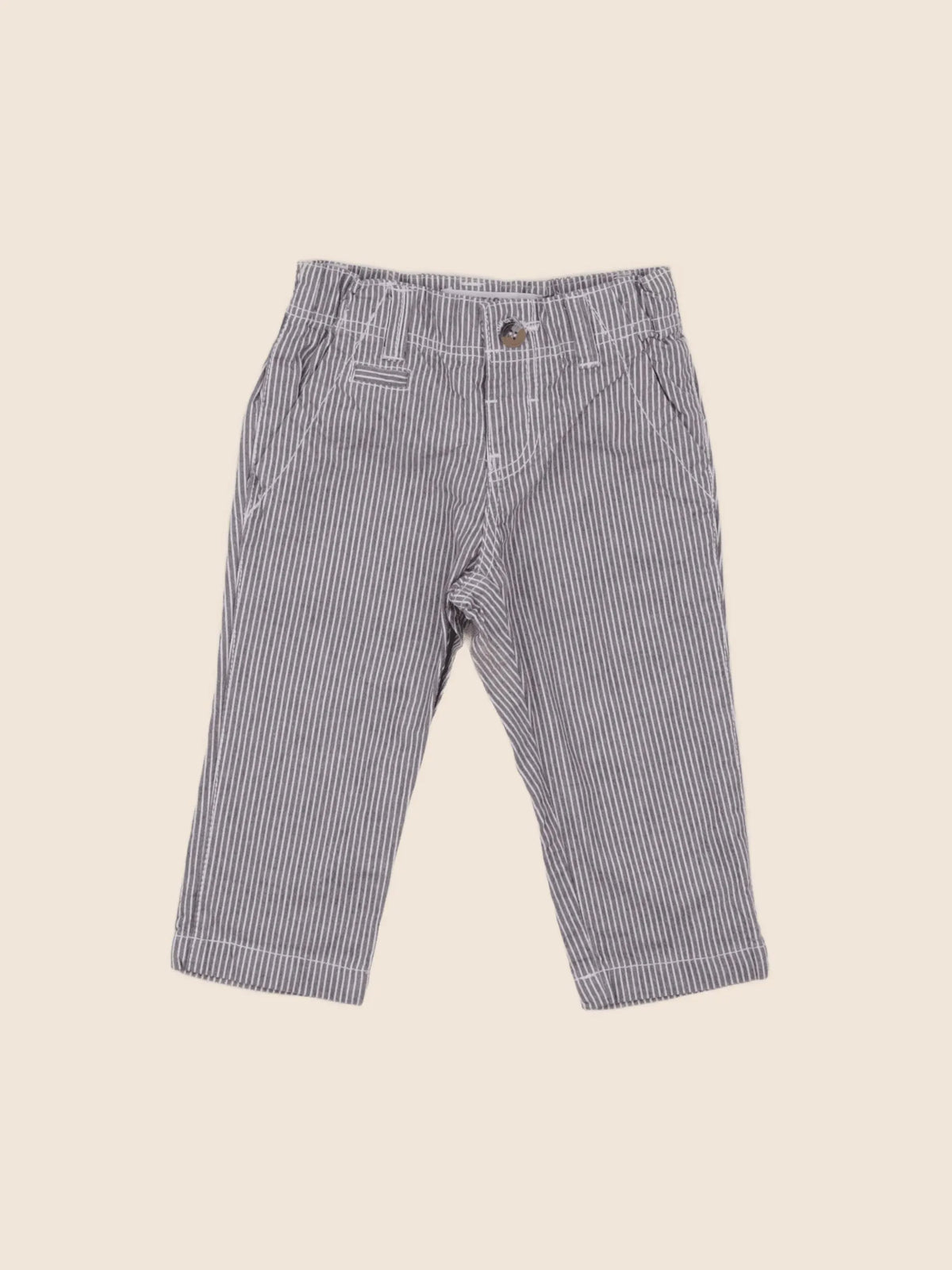 Boutchou - pantalon gris, rouge - 9 mois