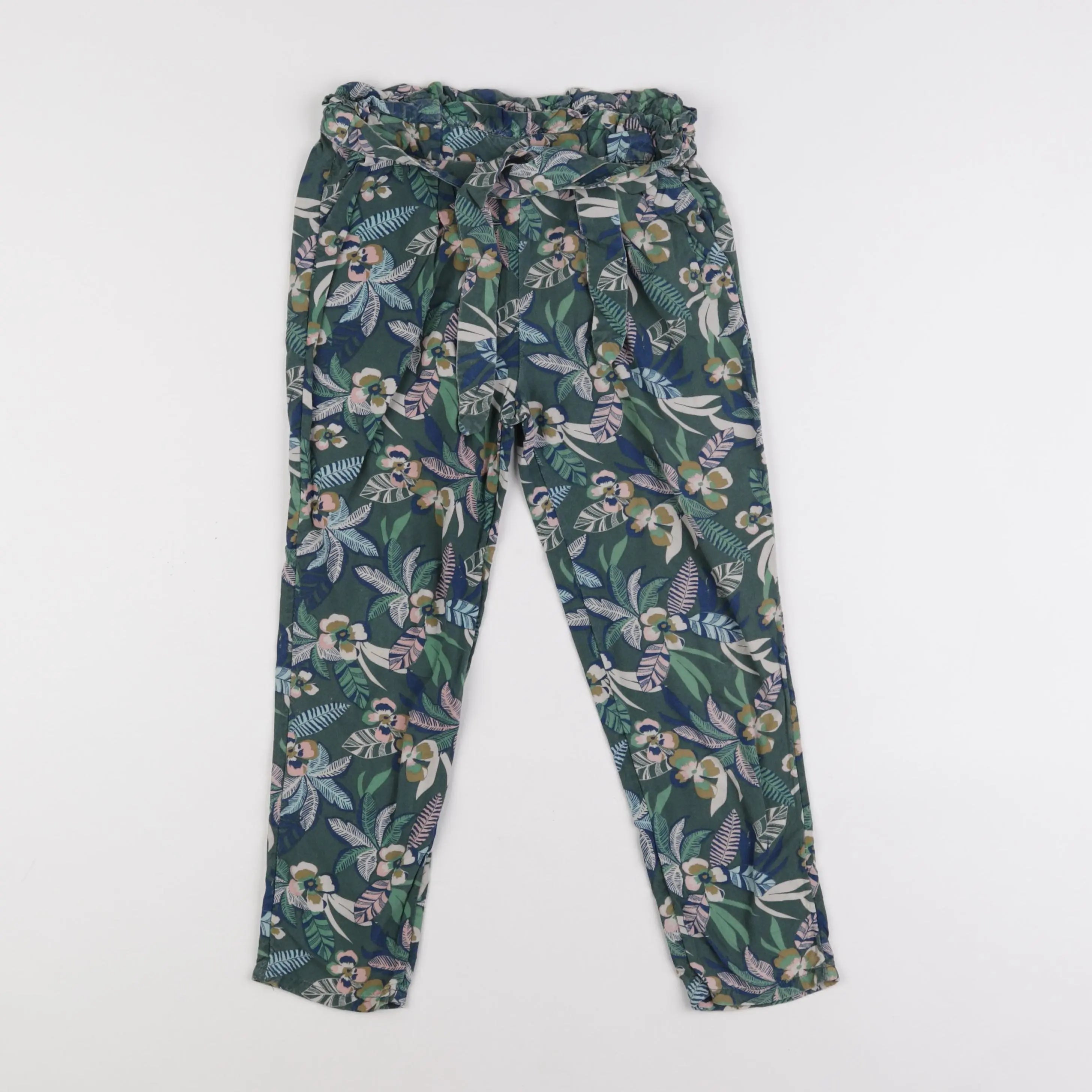 Vertbaudet - pantalon vert - 8 ans
