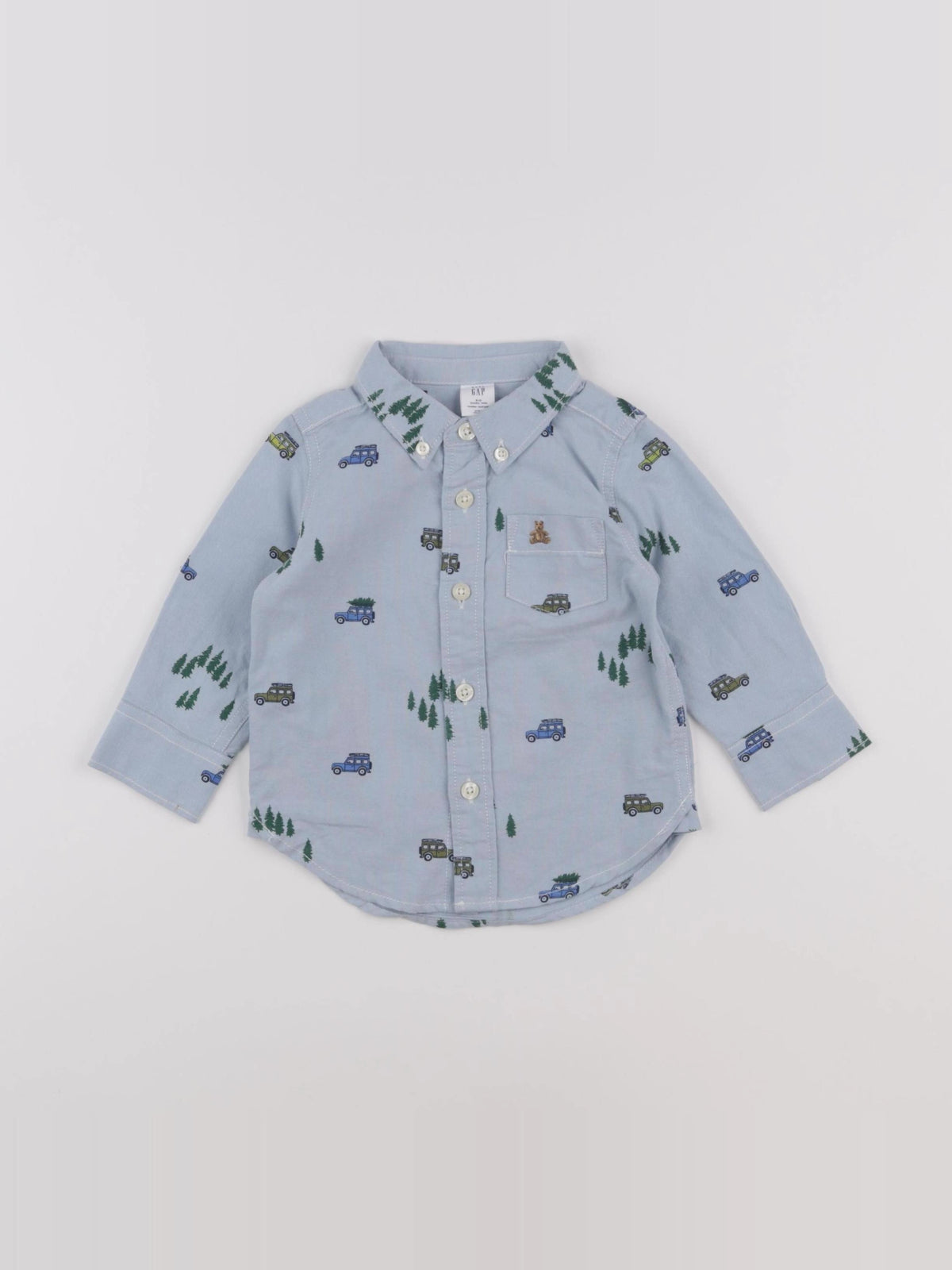 GAP - chemise bleu - 6/12 mois