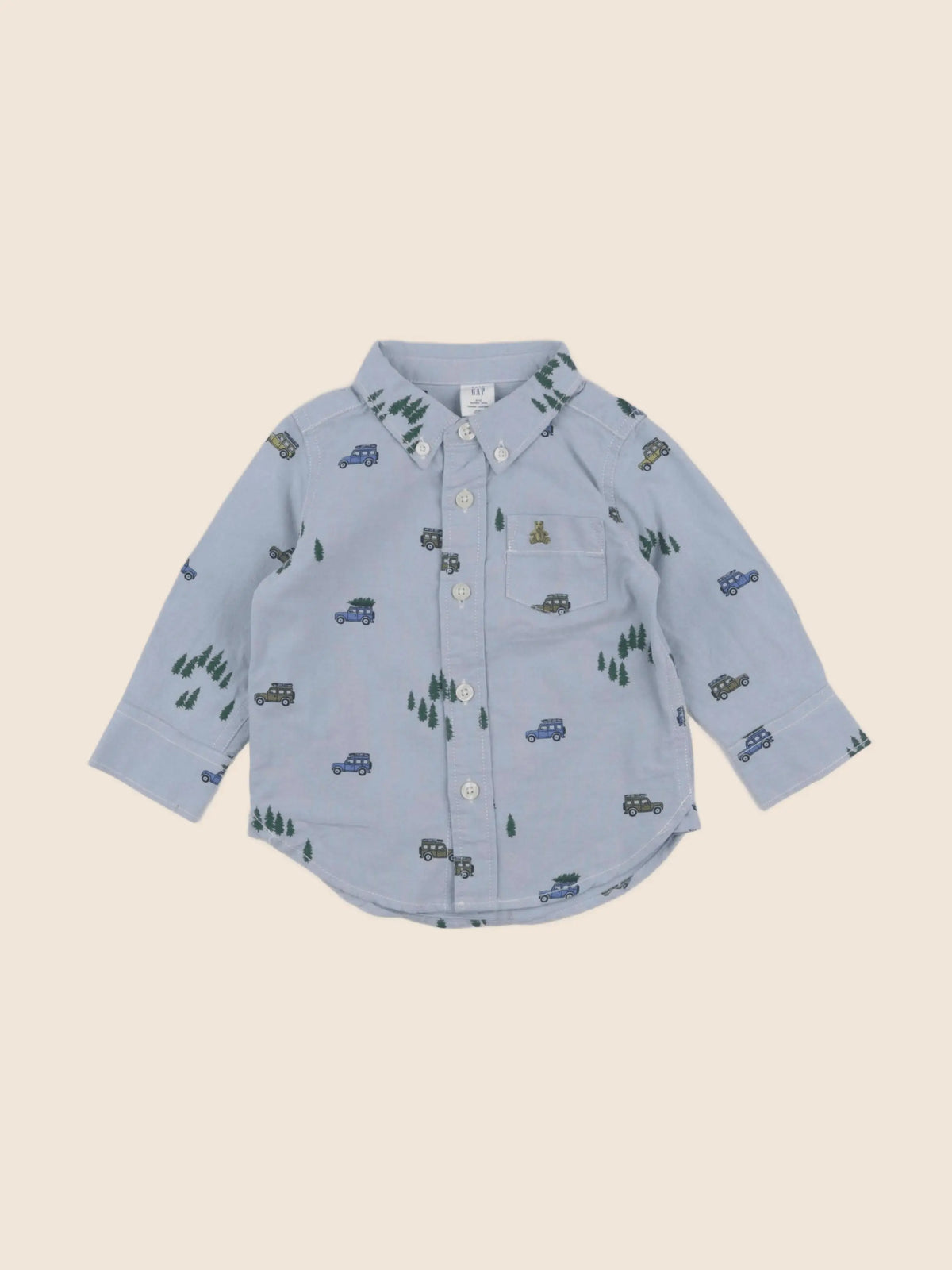 GAP - chemise bleu - 6/12 mois
