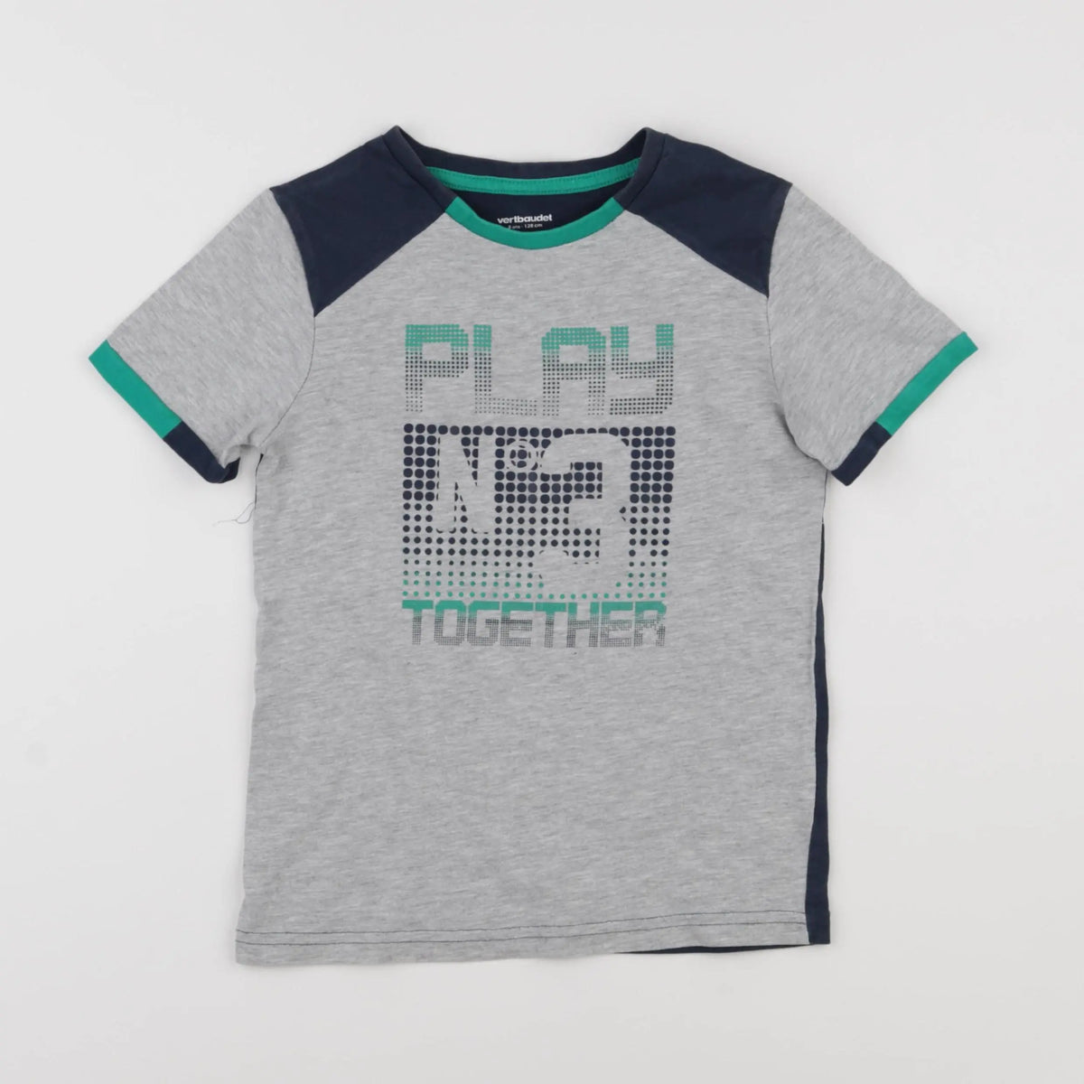 Vertbaudet - tee-shirt gris - 8 ans