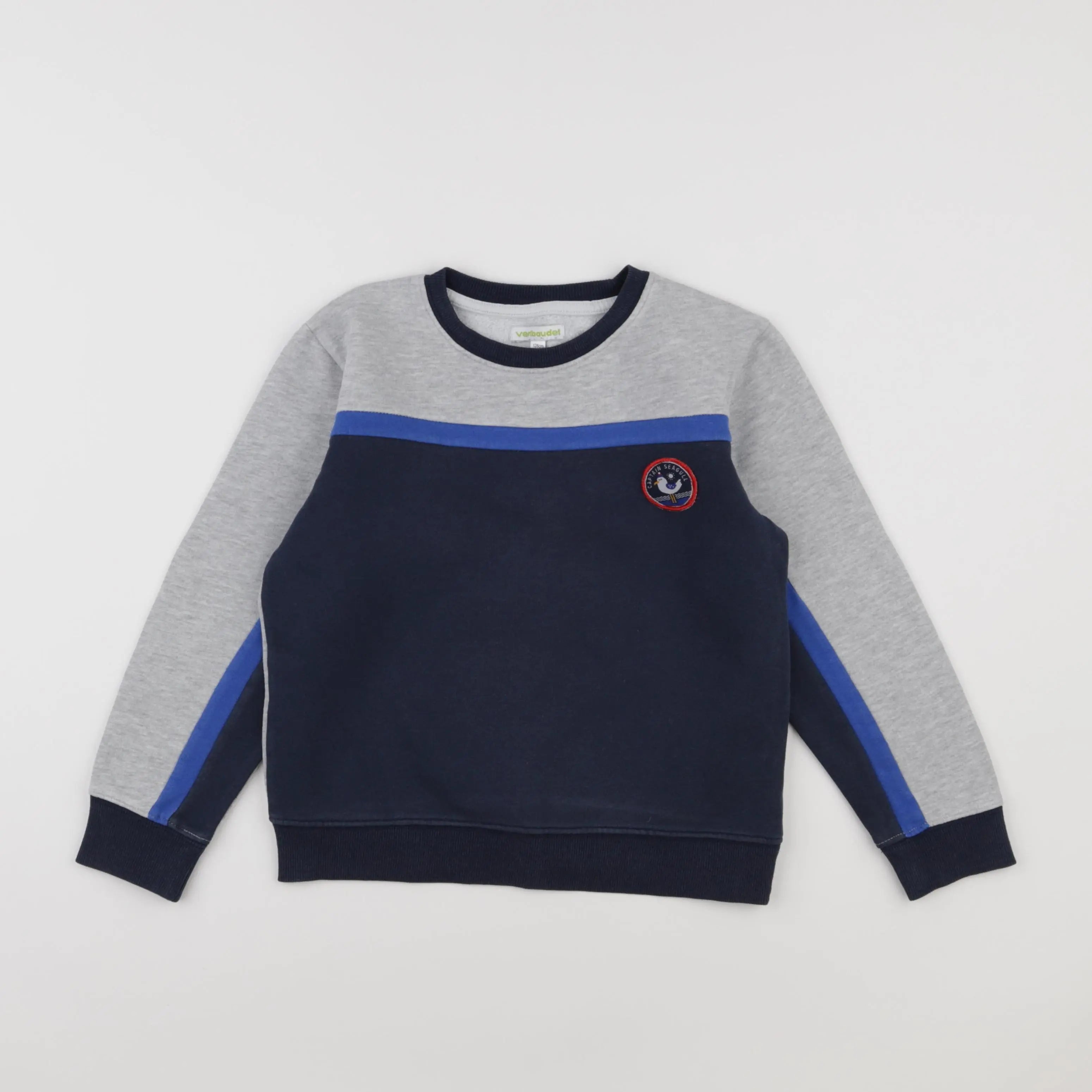 Vertbaudet - sweat bleu - 8 ans