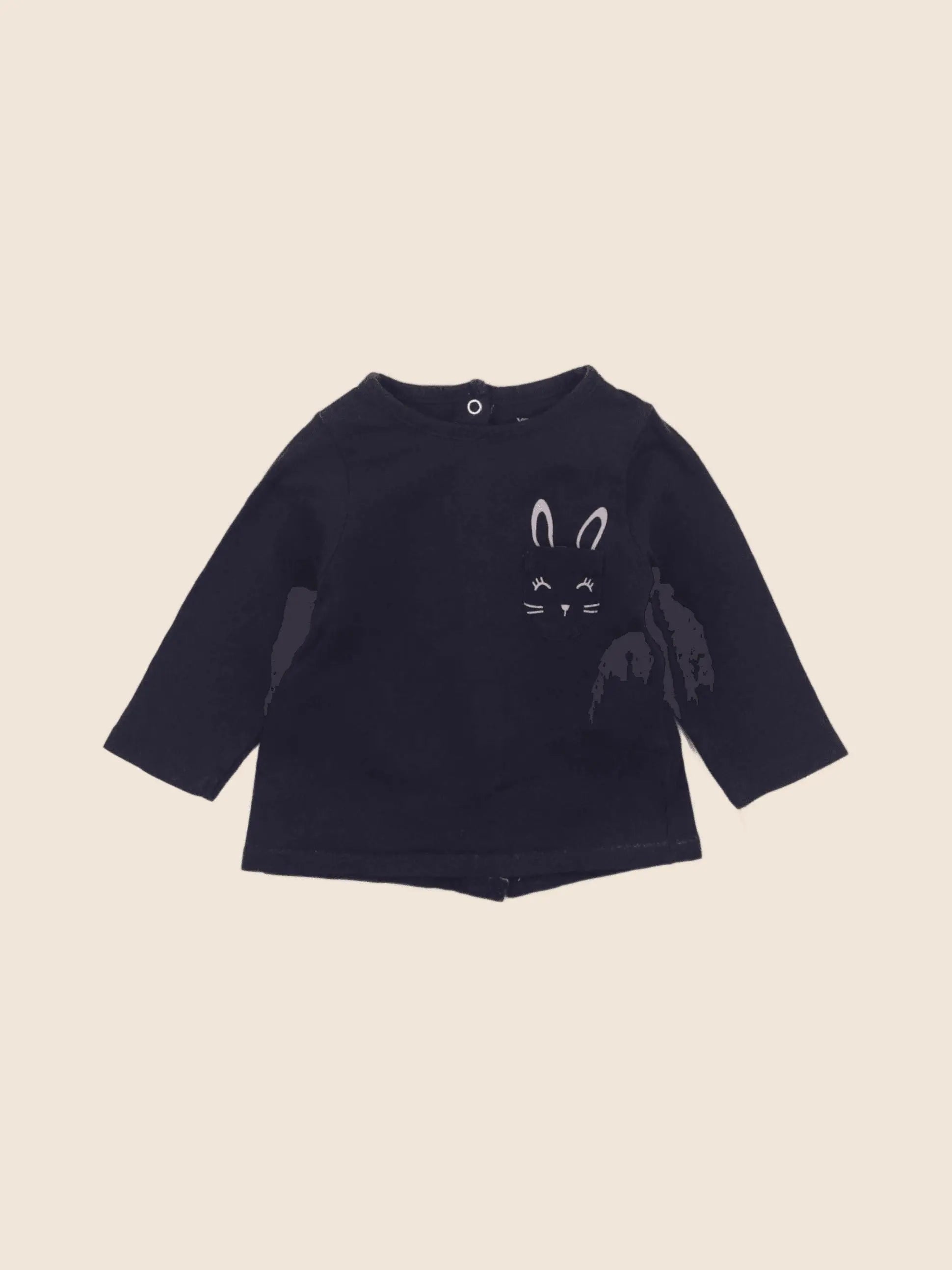 Vertbaudet - tee-shirt bleu - 3 mois