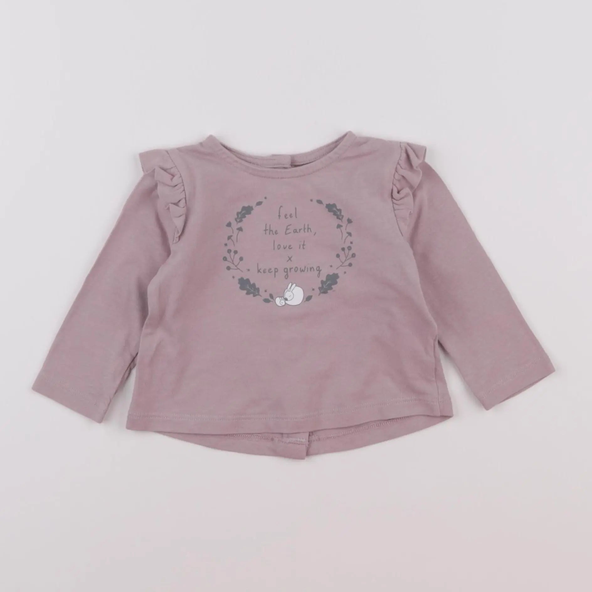 Vertbaudet - tee-shirt violet - 6 mois