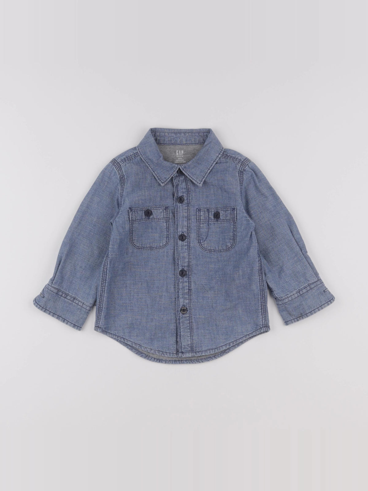 GAP - chemise bleu - 18/24 mois